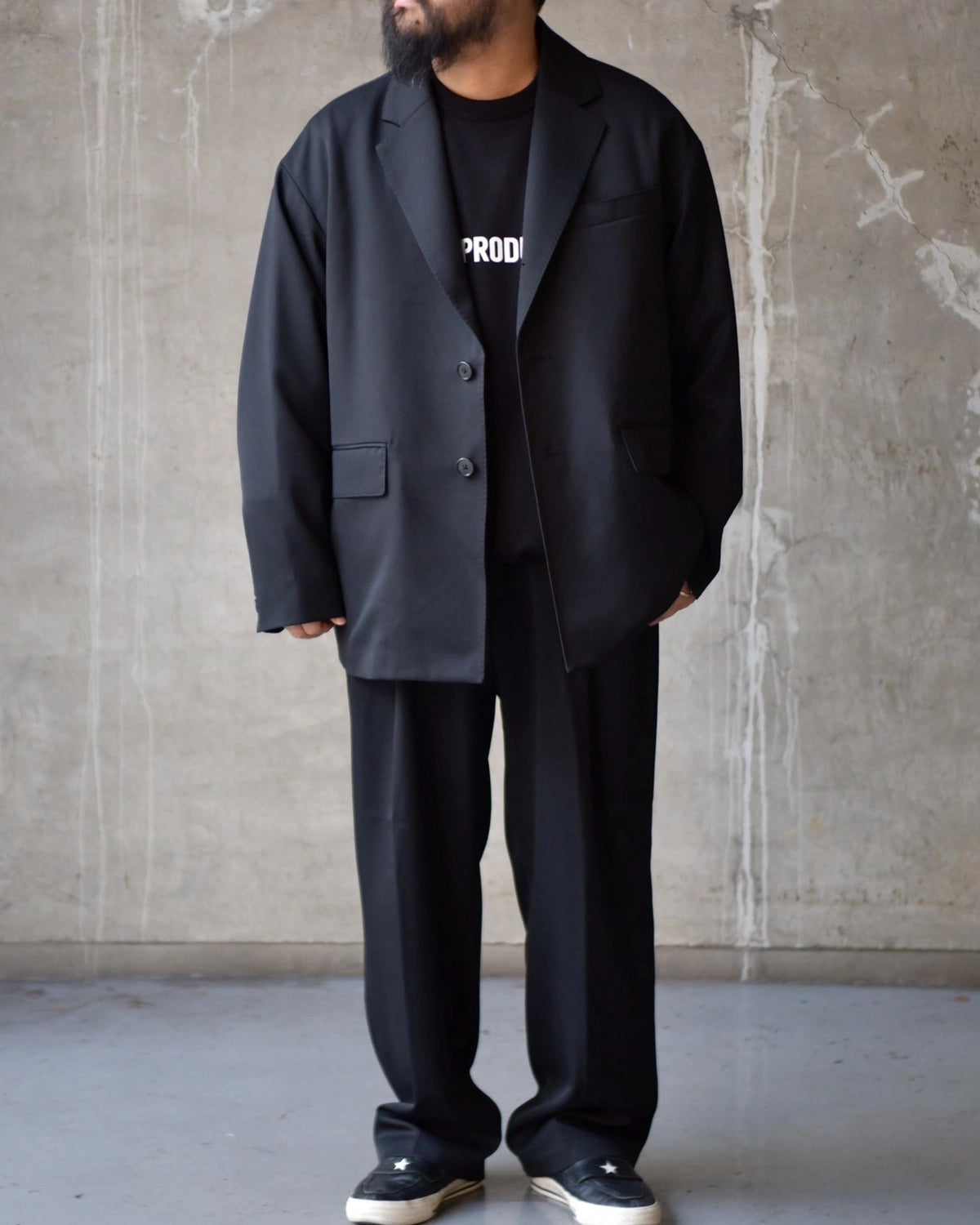 COOTIE PRODUCTIONS / Wool Gabardine 2 Tuck Easy Trousers (CTE-26A105)