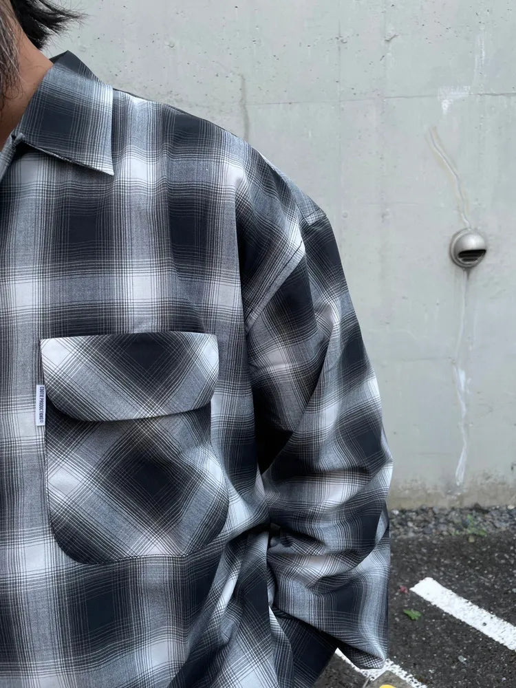 COOTIE PRODUCTIONS® / CHECK T/W Open Collar L/S (CTE-24A402)