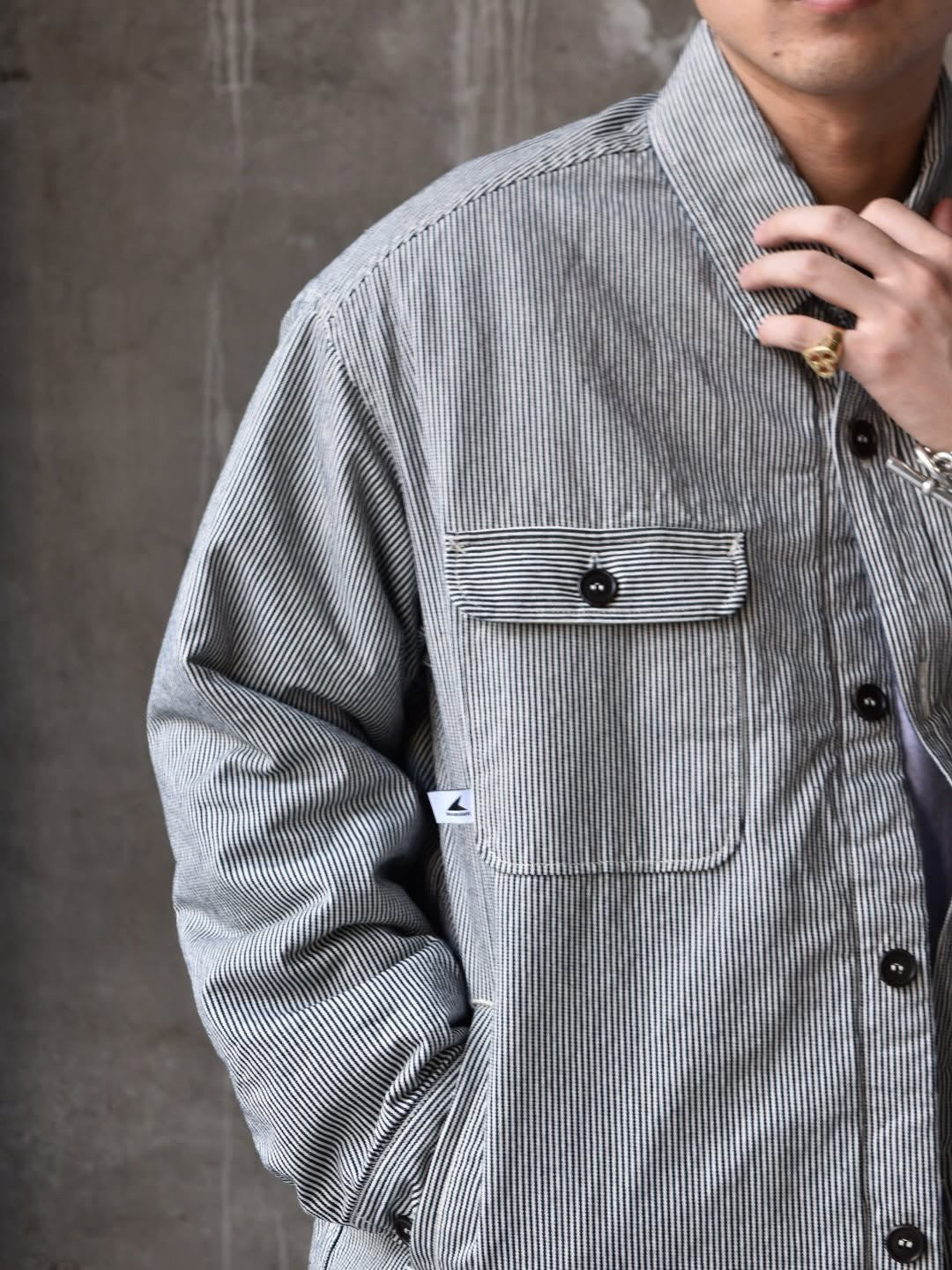 DESCENDANT × Post O’Alls / CRA90 HICKORY STRIPE JACKET POST O'ALLS (252PODS-JKM01)