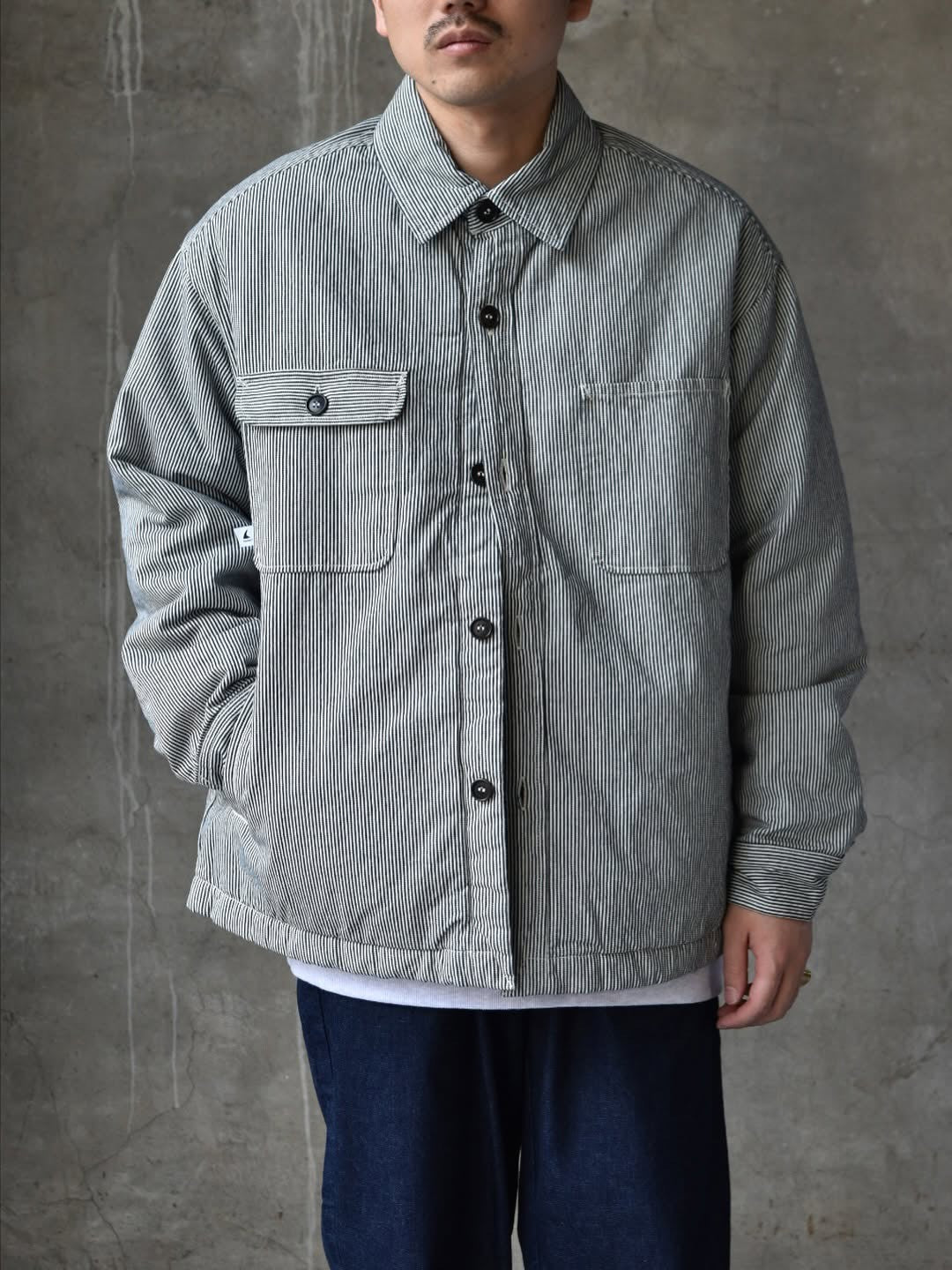 DESCENDANT × Post O’Alls / CRA90 HICKORY STRIPE JACKET POST O'ALLS (252PODS-JKM01)