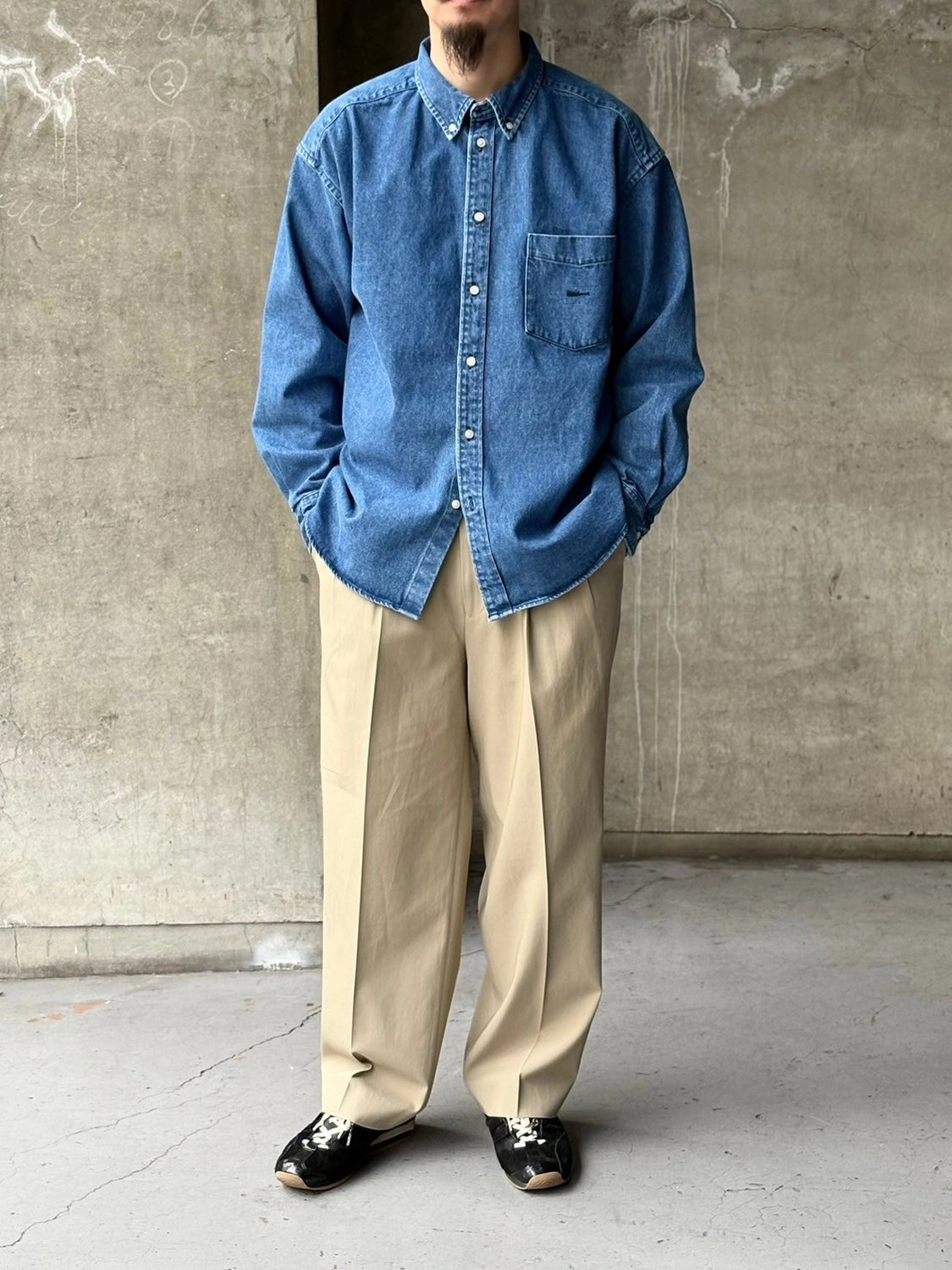 DESCENDANT / ALLMAN DENIM LS SHIRT (251WVDS-SHM04)