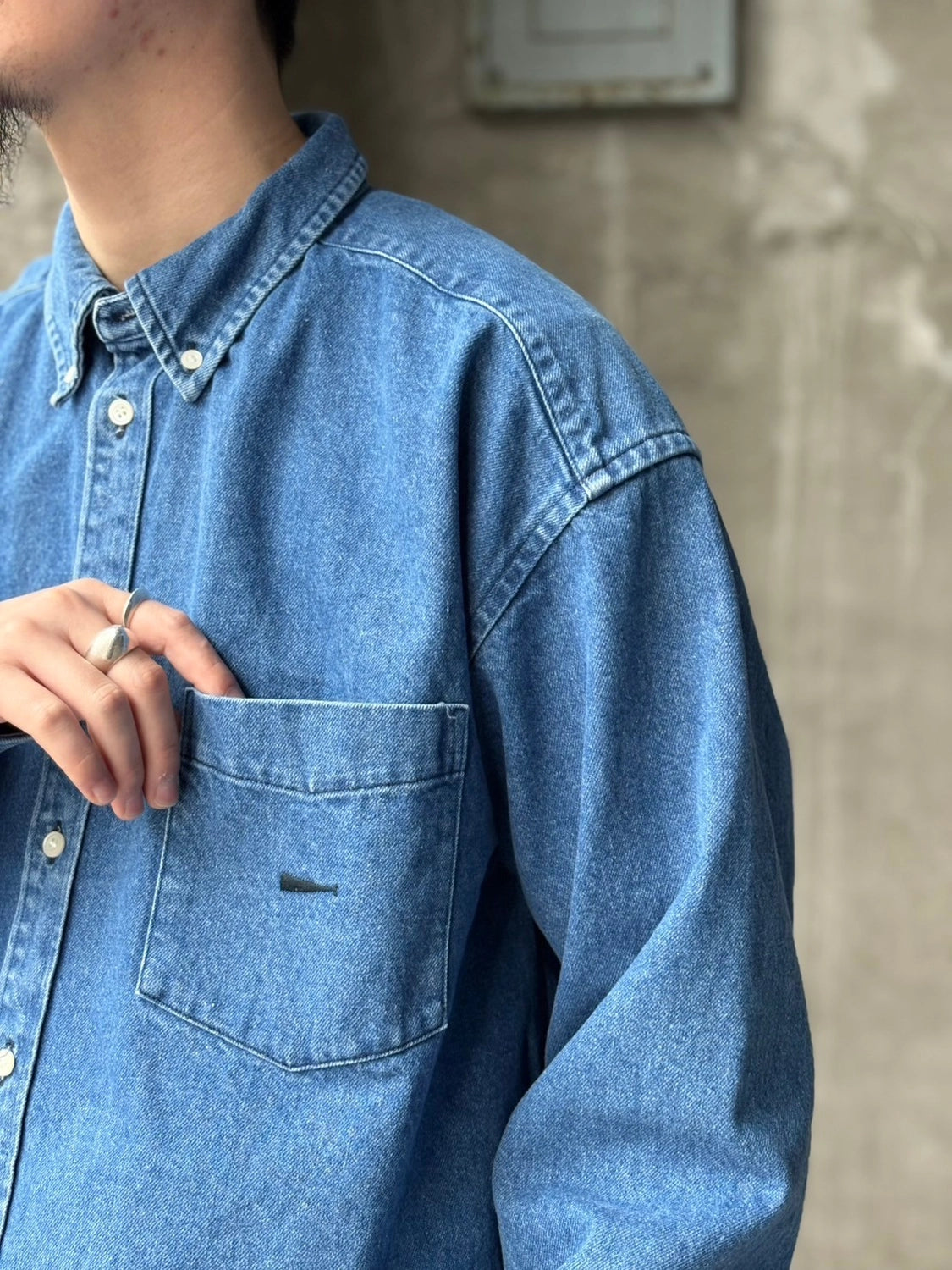 DESCENDANT / ALLMAN DENIM LS SHIRT (251WVDS-SHM04)