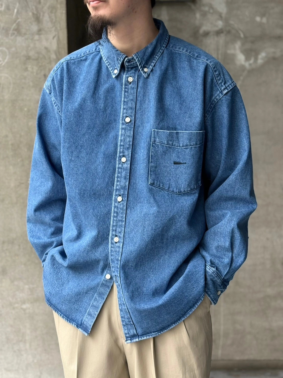 DESCENDANT / ALLMAN DENIM LS SHIRT (251WVDS-SHM04)