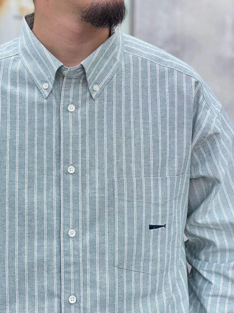 DESCENDANT / KENNEDY’S OXFORD LS STRIPE SHIRT (242CPDS-SHM01)