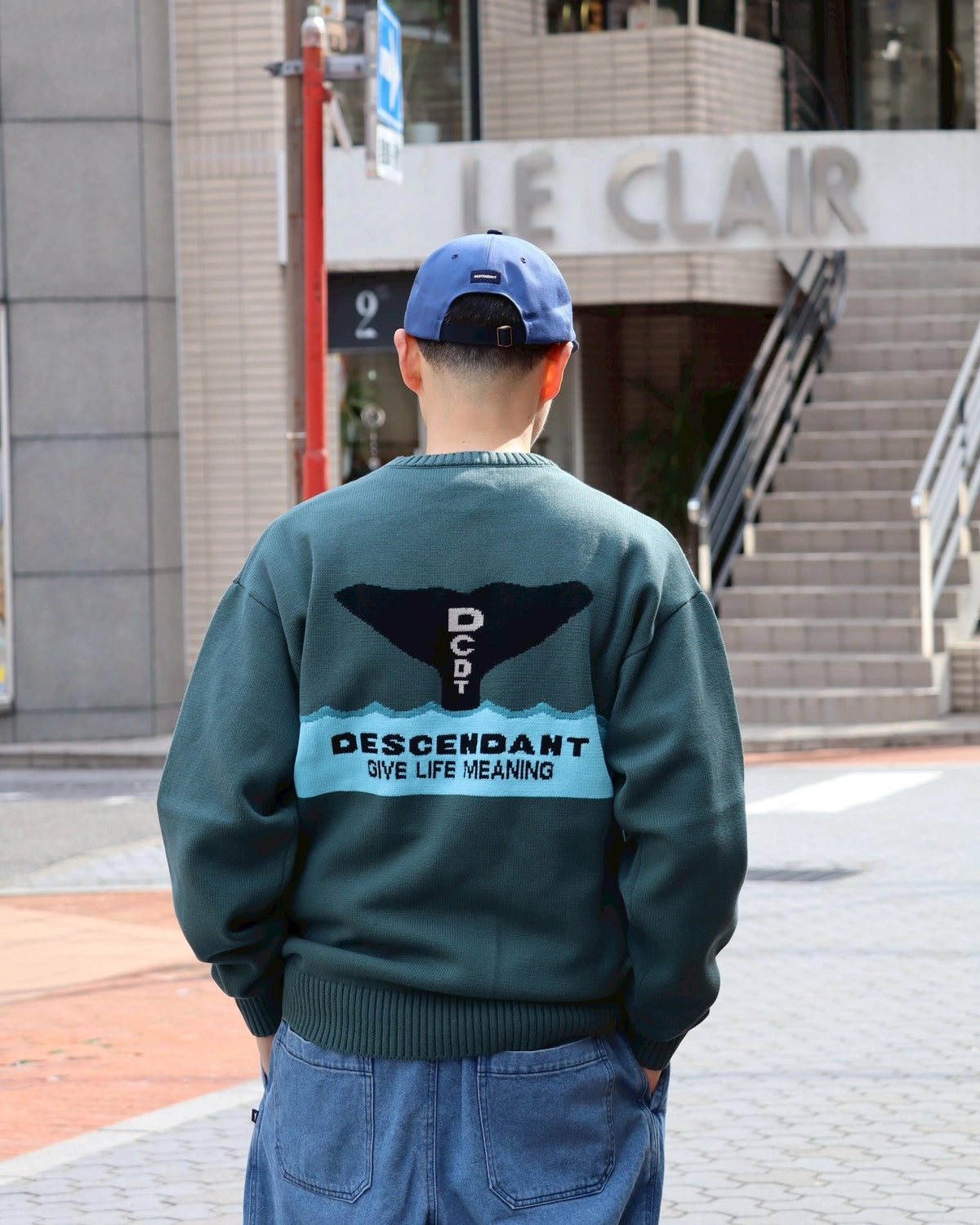 DESCENDANT / FLUKE UP CREW NECK KNIT (261MADS-KNM01)