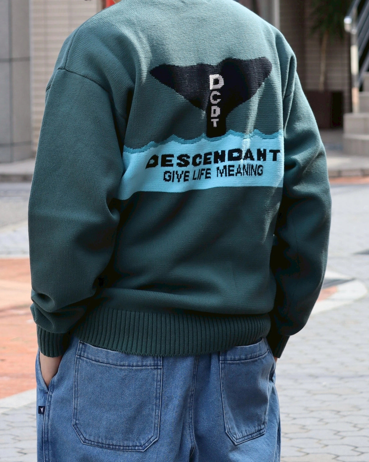 DESCENDANT / FLUKE UP CREW NECK KNIT (261MADS-KNM01)