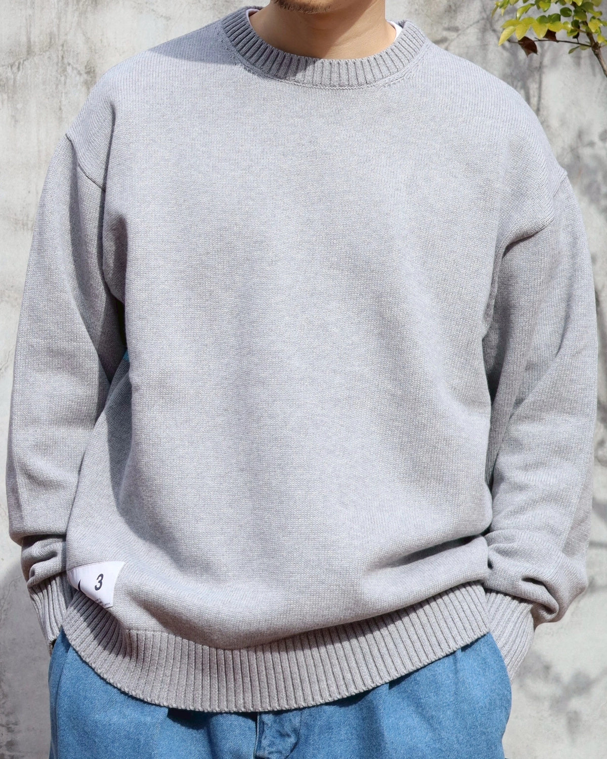 DESCENDANT / FLUKE UP CREW NECK KNIT (261MADS-KNM01)