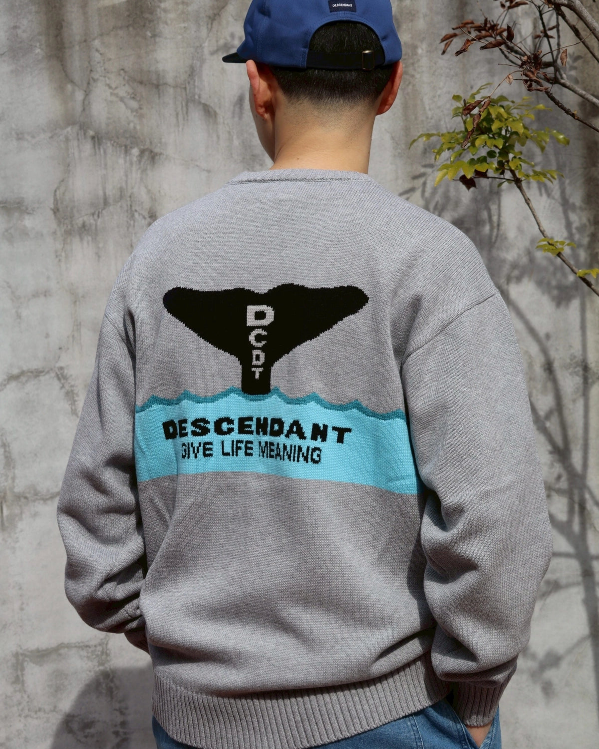 DESCENDANT / FLUKE UP CREW NECK KNIT (261MADS-KNM01)