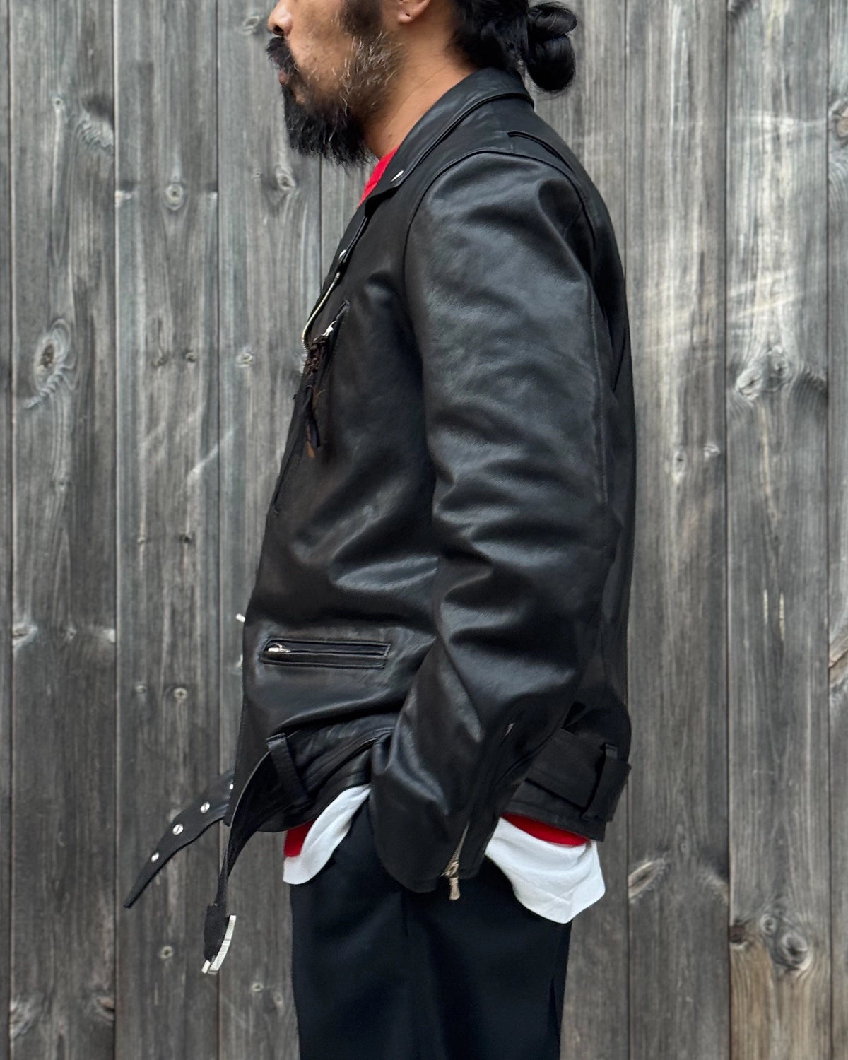 DIGAWEL / Leather biker jacket (DWAB012)