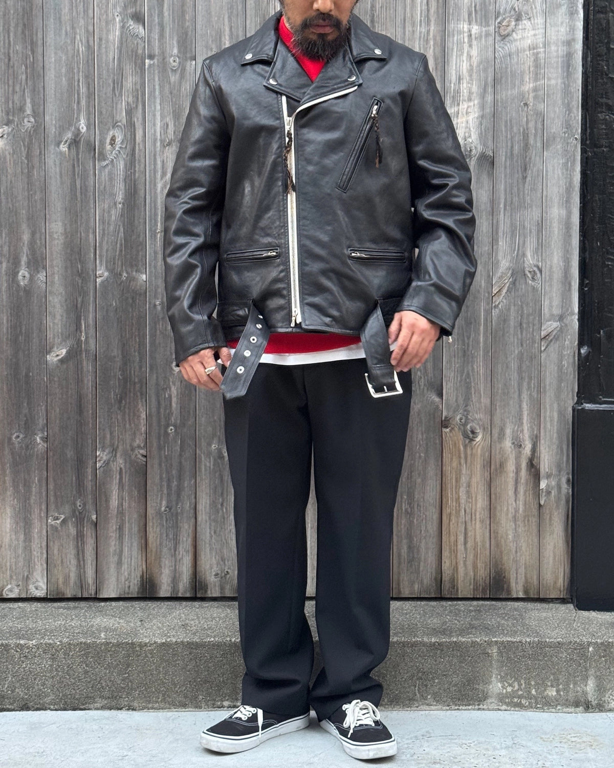 DIGAWEL / Leather biker jacket (DWAB012)