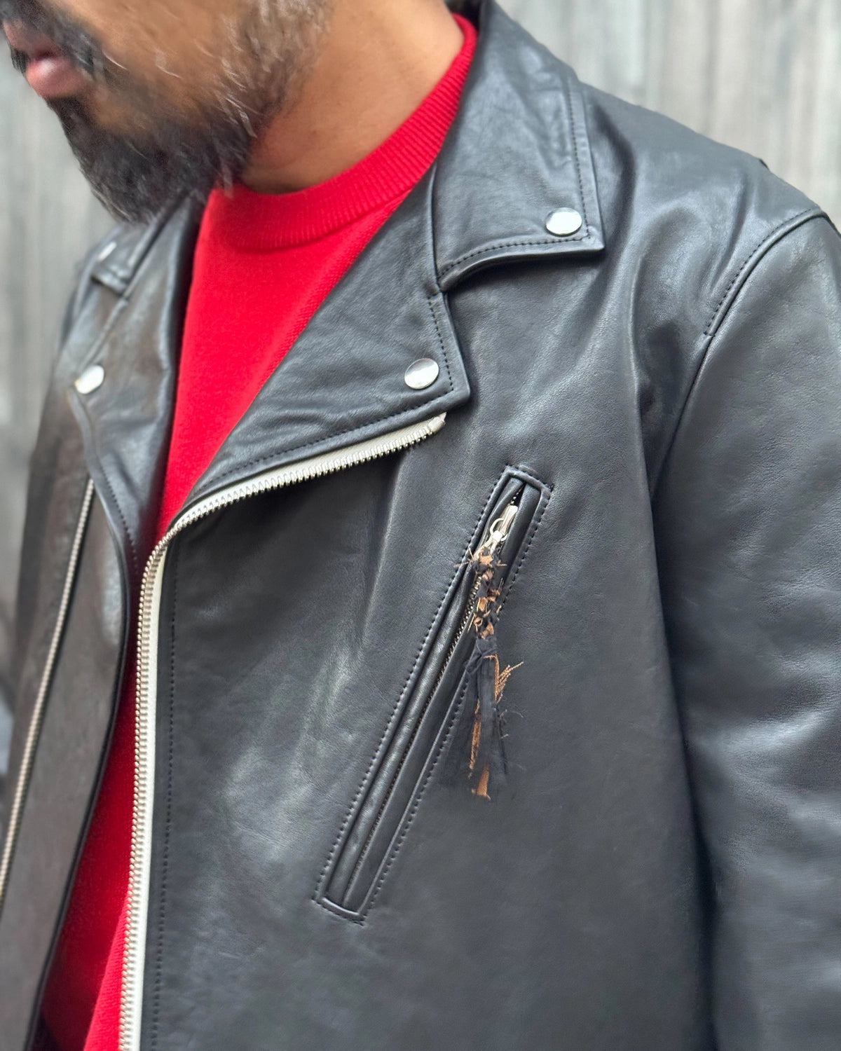 DIGAWEL / Leather biker jacket (DWAB012)
