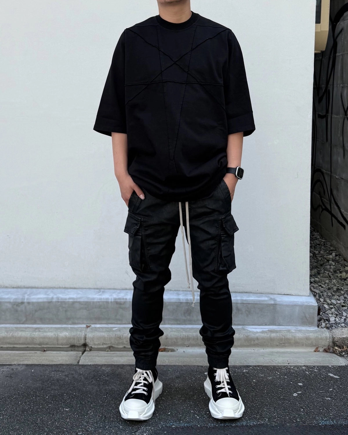 Rick Owens DRKSHDW / KNIT T-SHIRT -JUMBO SS T (DU02F6274)
