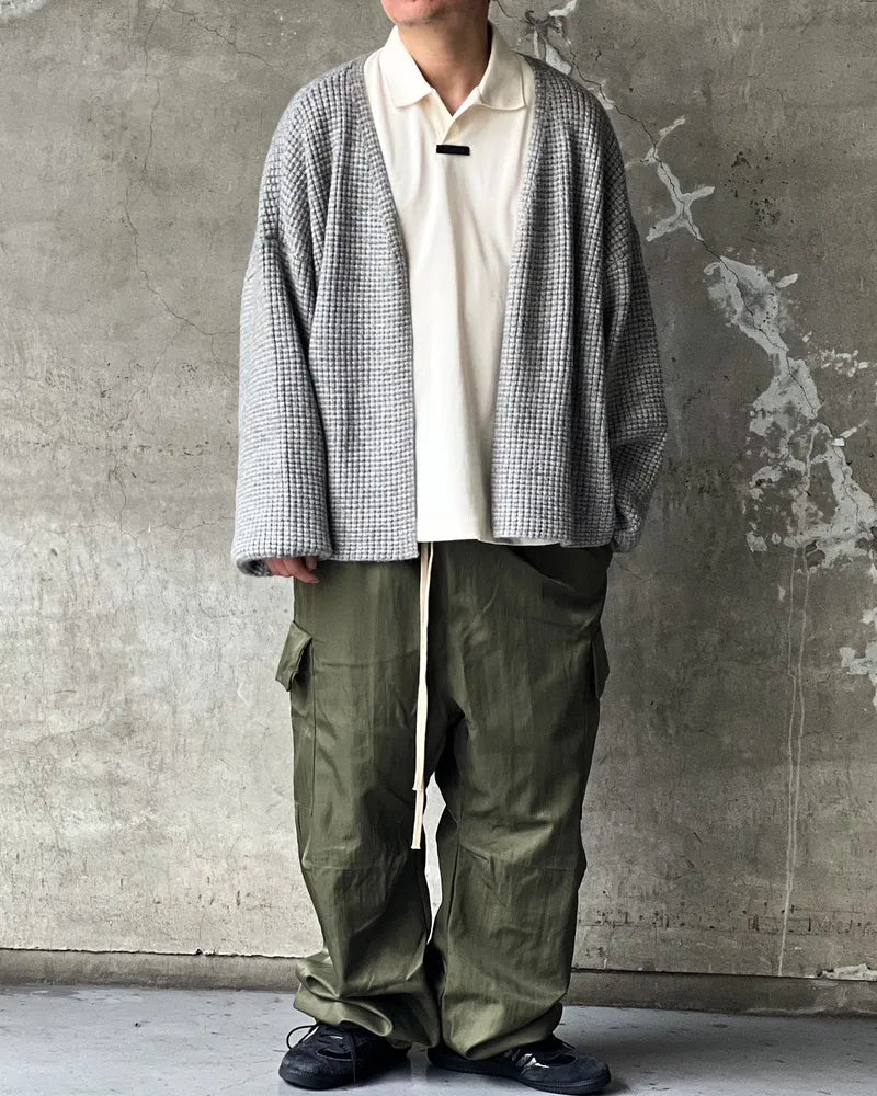 ESSENTIALS / HEAVY WAFFLE CARDIGAN (192BT246200F)