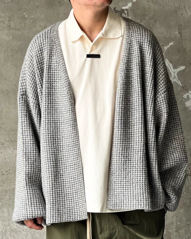 ESSENTIALS / HEAVY WAFFLE CARDIGAN (192BT246200F)