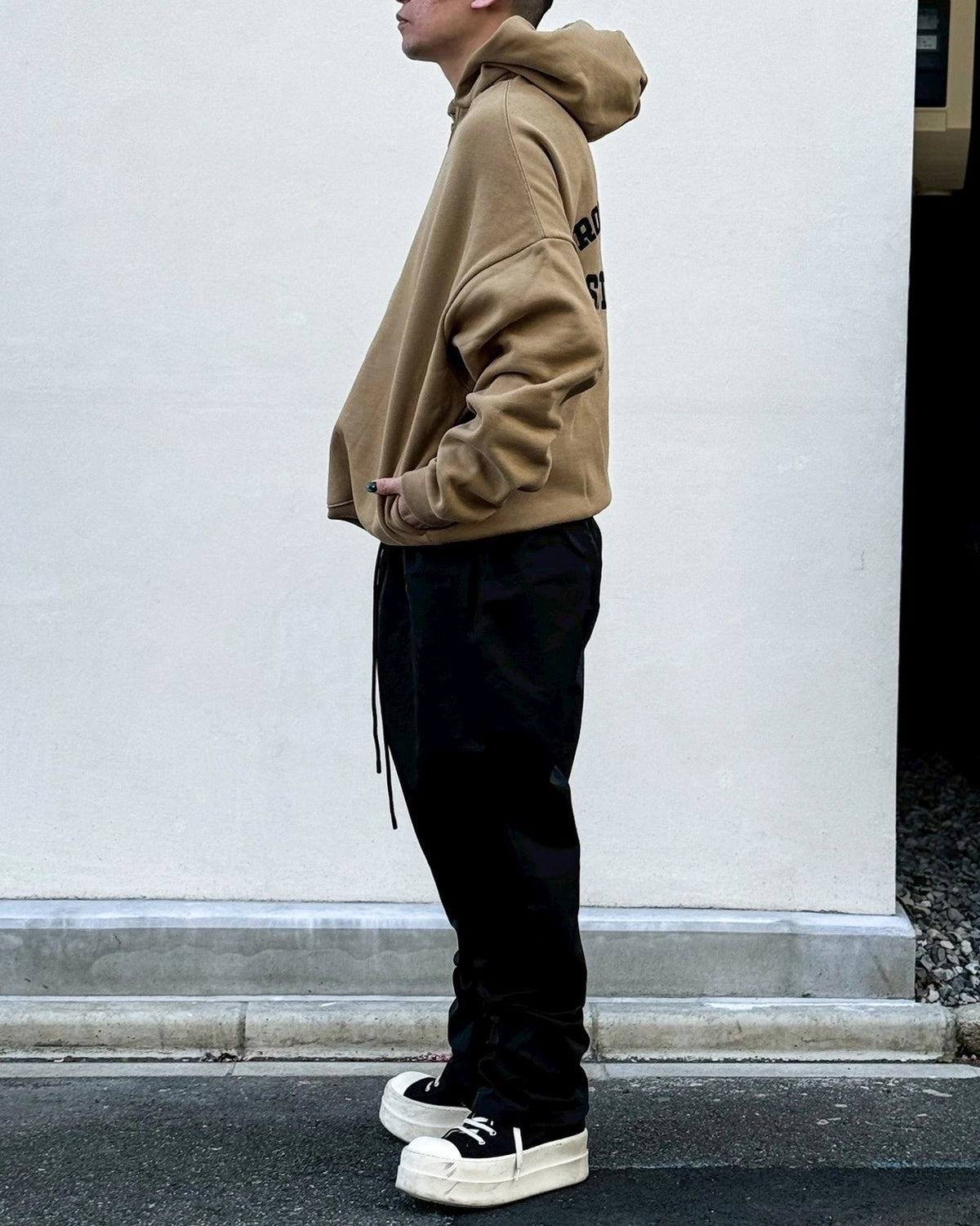 ESSENTIALS / PROPERTY LOUNGE HALF ZIP HOODIE (192SP266911F)