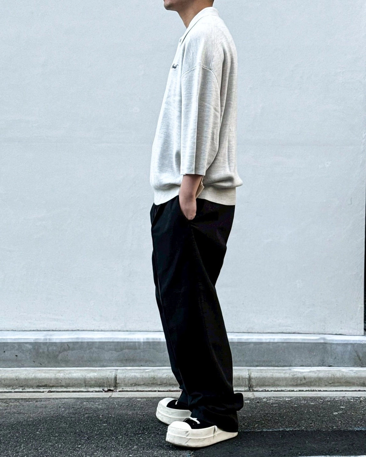 ESSENTIALS / SIGNATURE 3/4 SLEEVE 90'S KNIT POLO (192SP266961F)