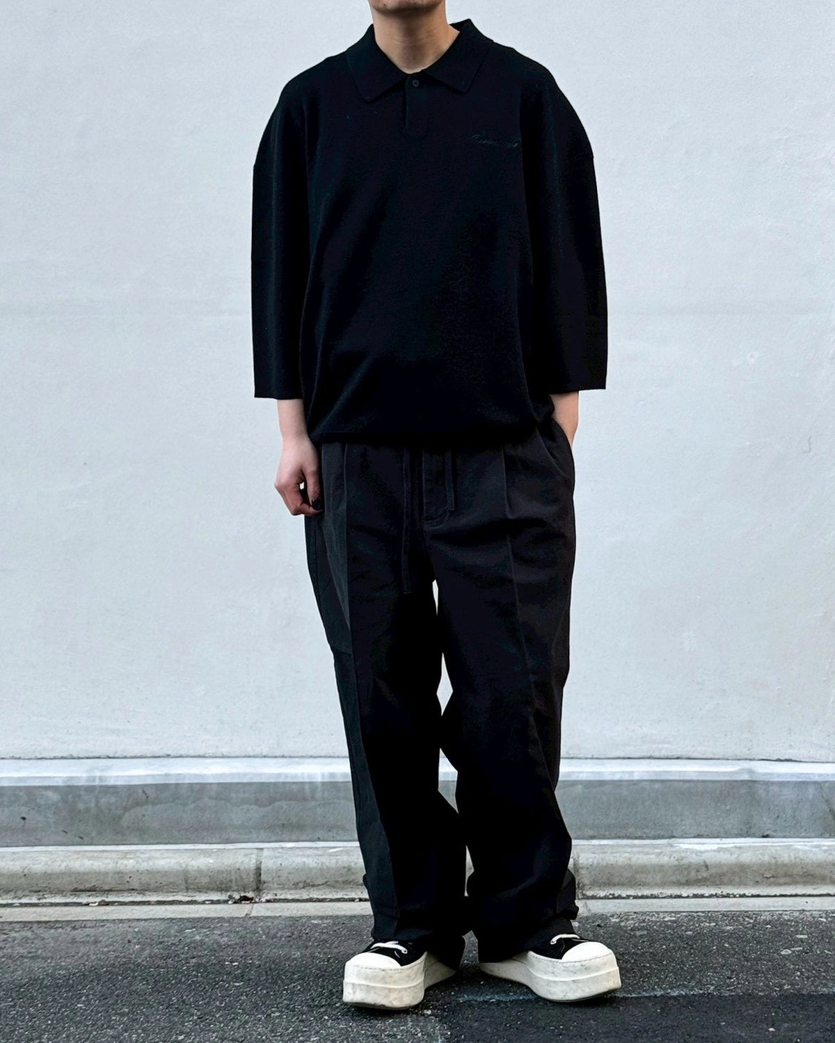 ESSENTIALS / SIGNATURE 3/4 SLEEVE 90'S KNIT POLO (192SP266961F)