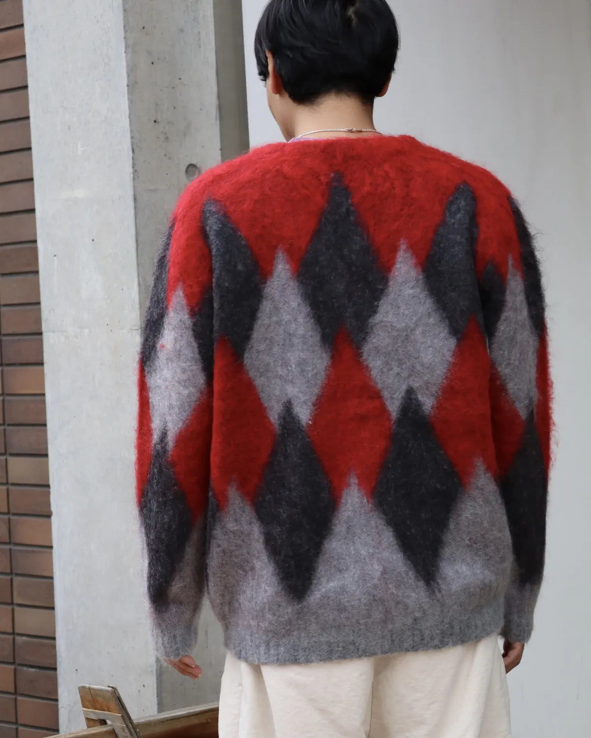 GDC / Argyle Mohair Cardigan (GD0465)
