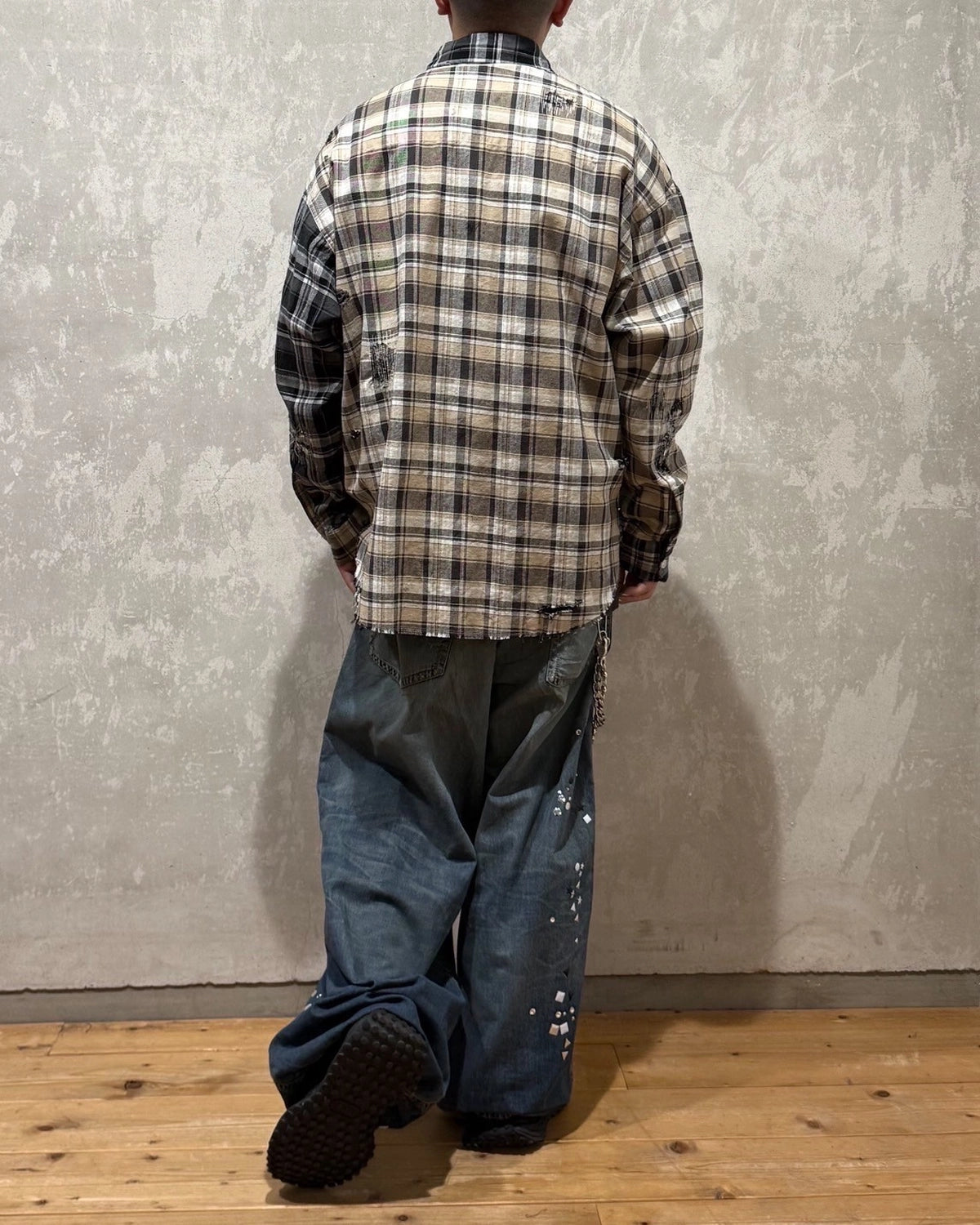 KAMIYA / Crazy Pattern Check Shirt (G15SH057)