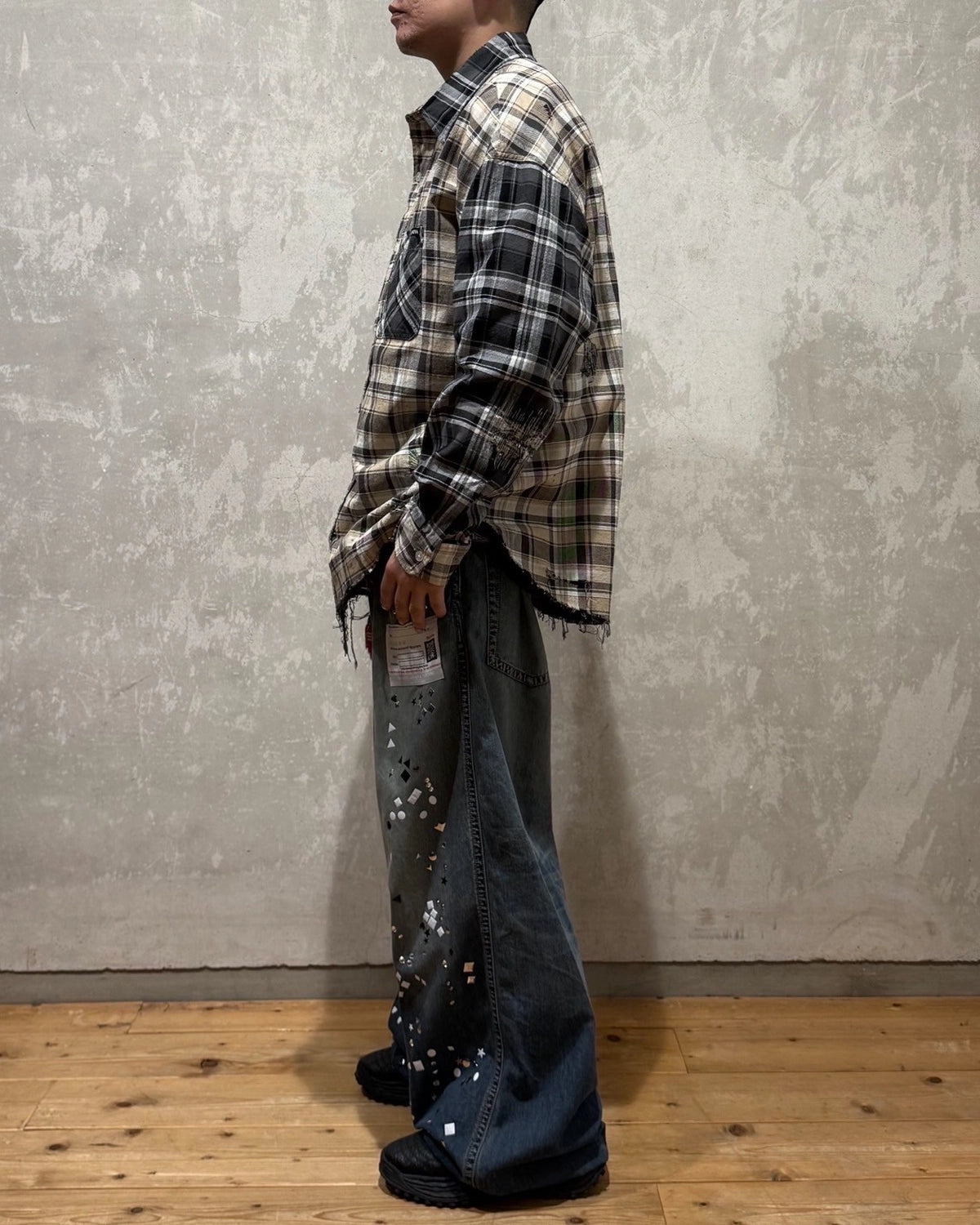 KAMIYA / Crazy Pattern Check Shirt (G15SH057)