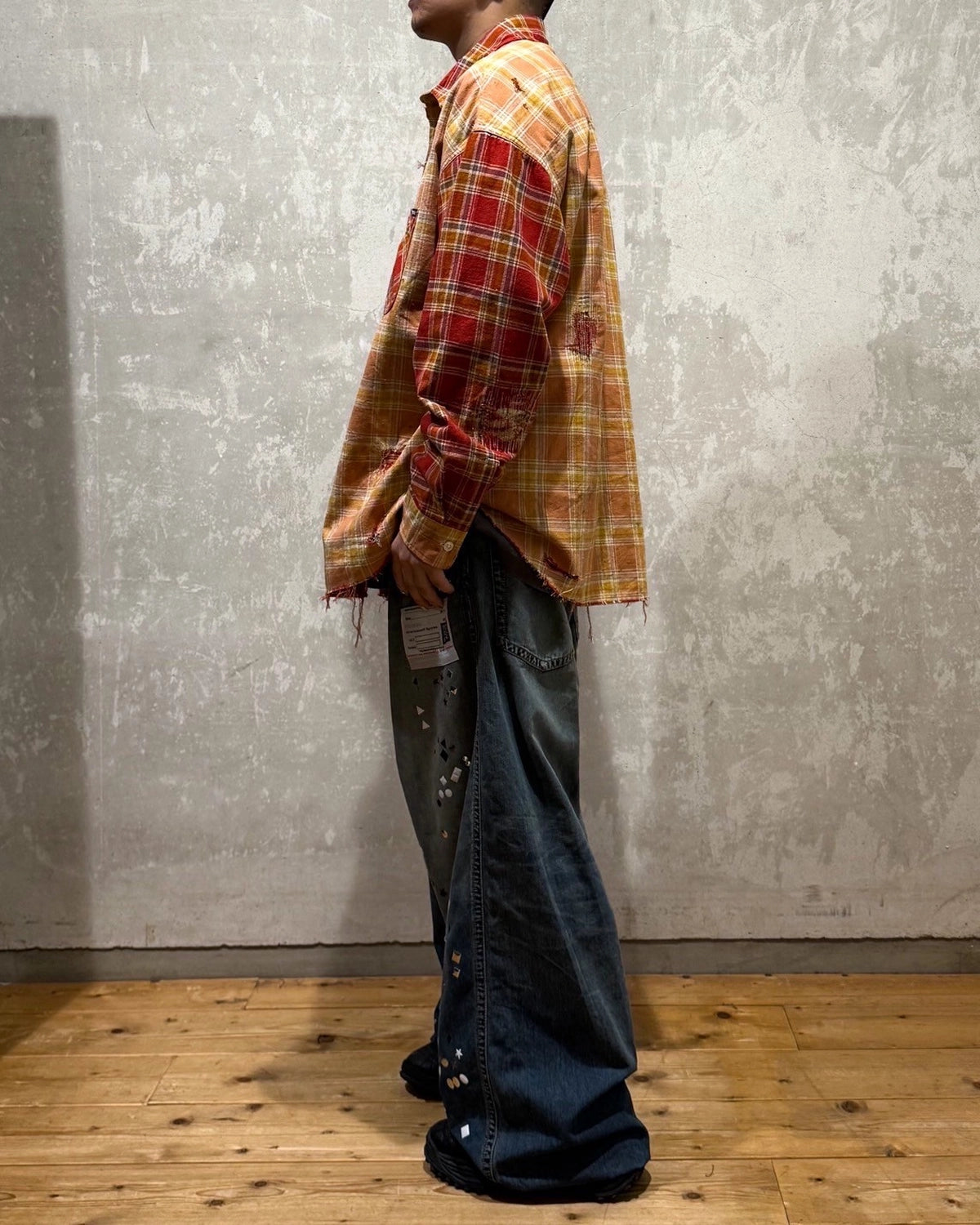 KAMIYA / Crazy Pattern Check Shirt (G15SH057)