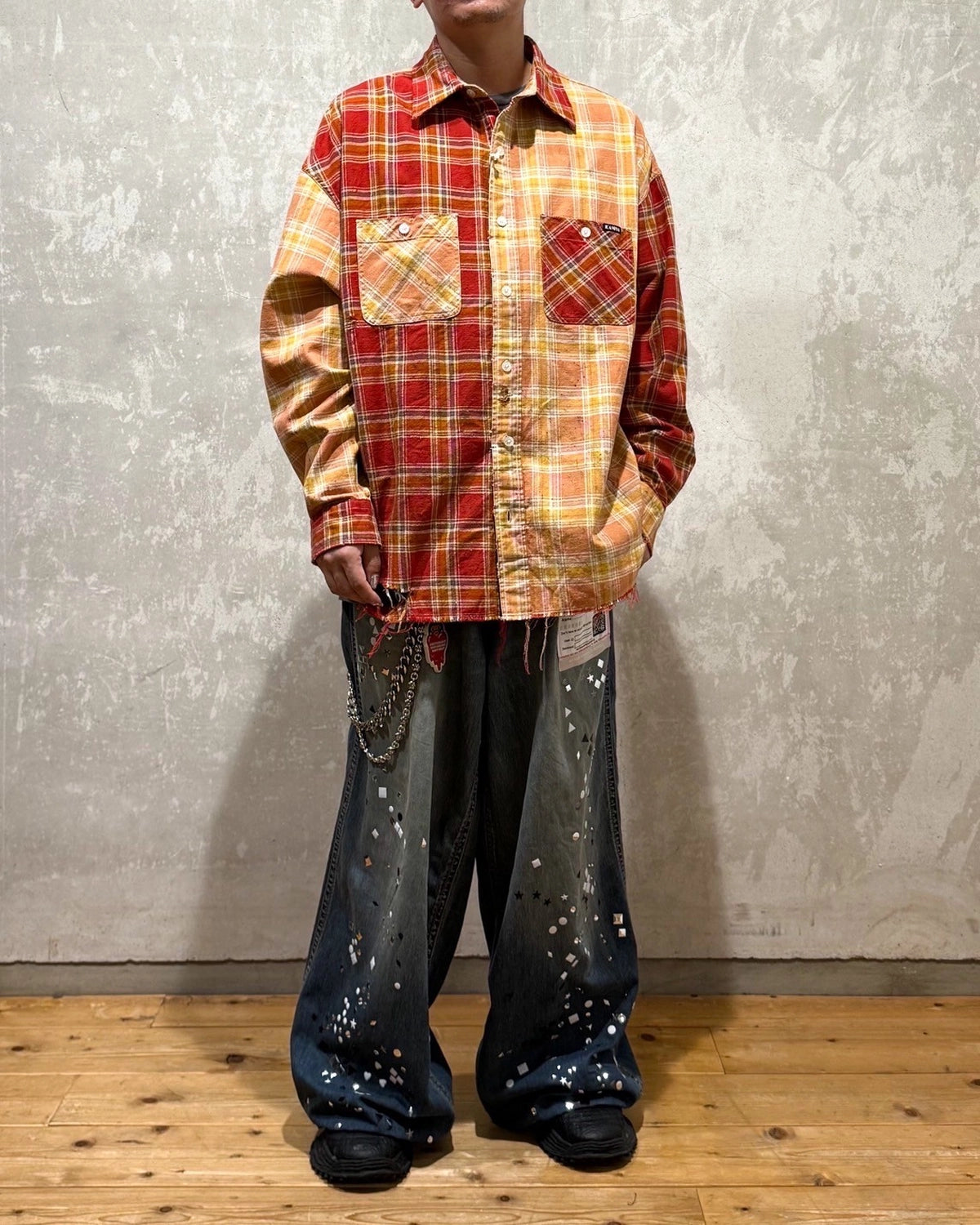 KAMIYA / Crazy Pattern Check Shirt (G15SH057)