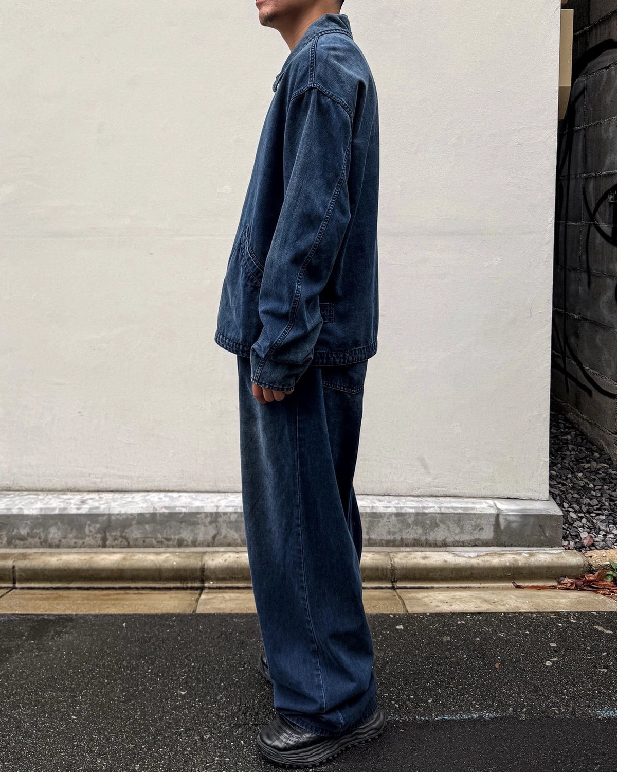 KAMIYA / Tencel Denim Easy Baggy Pants (G17PT054)