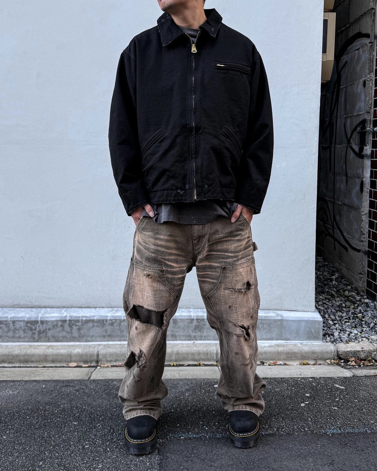 KAMIYA / Heavy Sun Faded Duck Painter Pants (G17PT099)