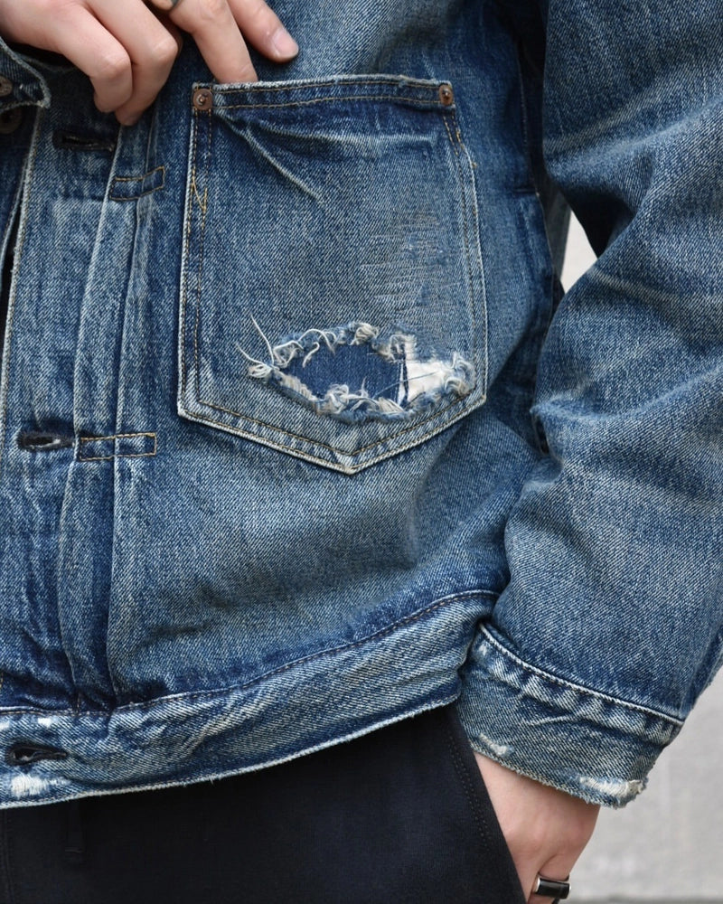 MADNESS / AGING TYPE-I DENIM TRUCKER (24FM-DNM-JDN1-D001)