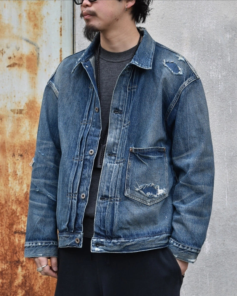 MADNESS / AGING TYPE-I DENIM TRUCKER (24FM-DNM-JDN1-D001)