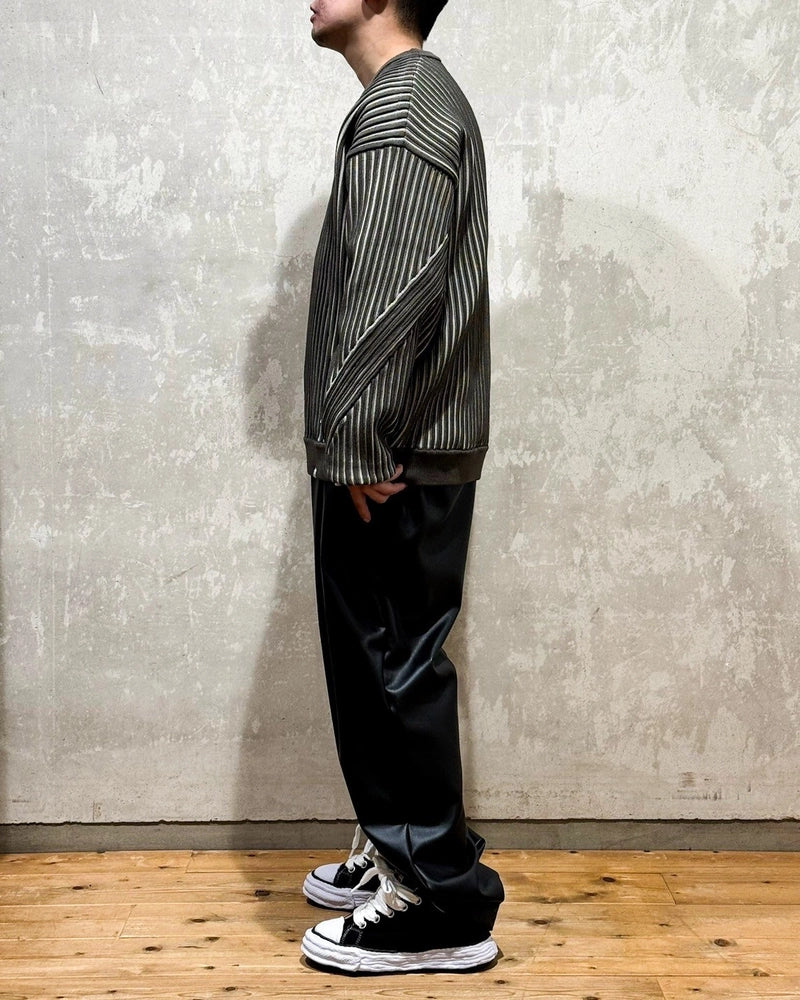 MAGIC STICK / 2TONE STRIPES RIB CREW  (25SS-MS1-007)
