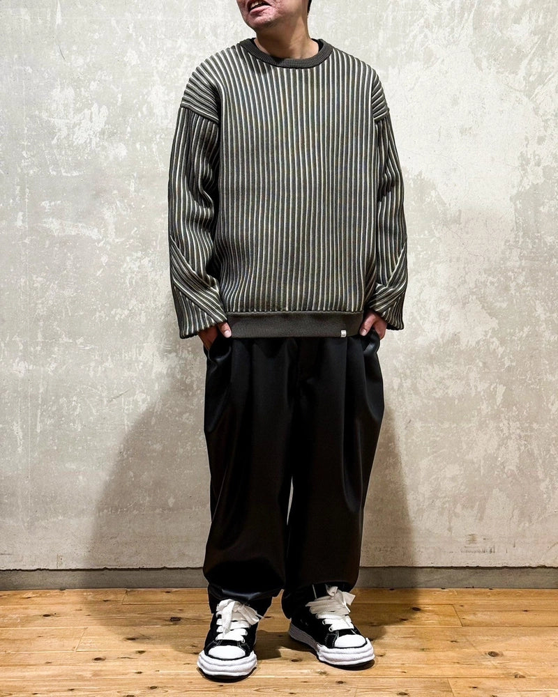 MAGIC STICK / 2TONE STRIPES RIB CREW  (25SS-MS1-007)