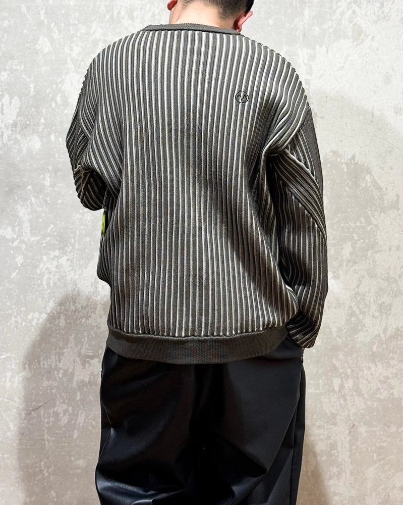 MAGIC STICK / 2TONE STRIPES RIB CREW  (25SS-MS1-007)