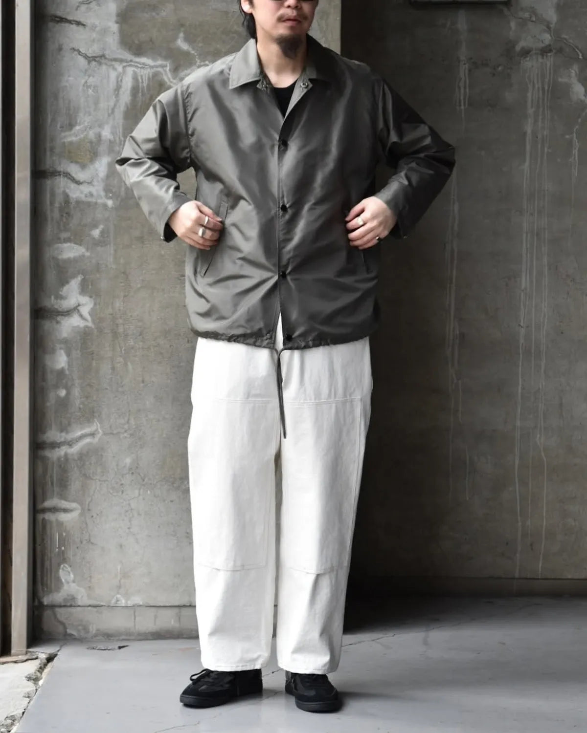 MARKAWARE / SILK TAFFETA COACH JACKET (A25A03BL01C)