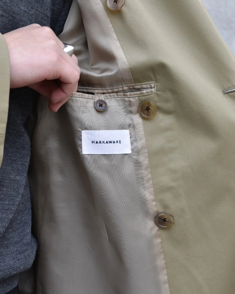 MARKAWARE / INVERTED PLEAT TRENCH COAT (A2501CO01C)