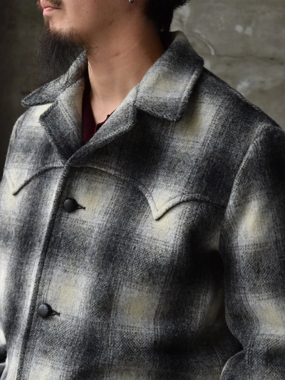 MASSES 「WESTERN COAT」 オンブレーチェック ウエスタンコート