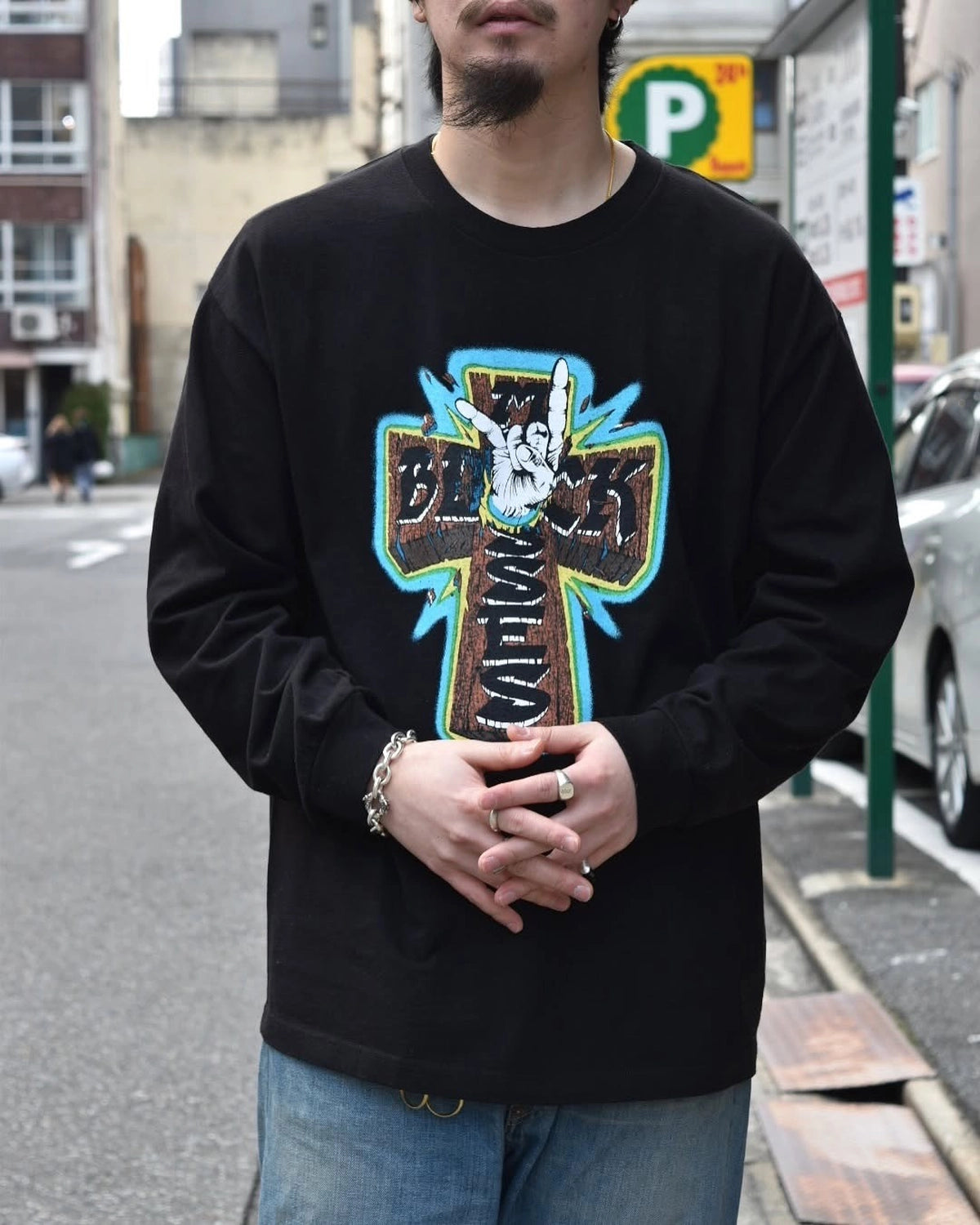 MASSES / T-SHIRT L/S CROSS HAND (1251015015)