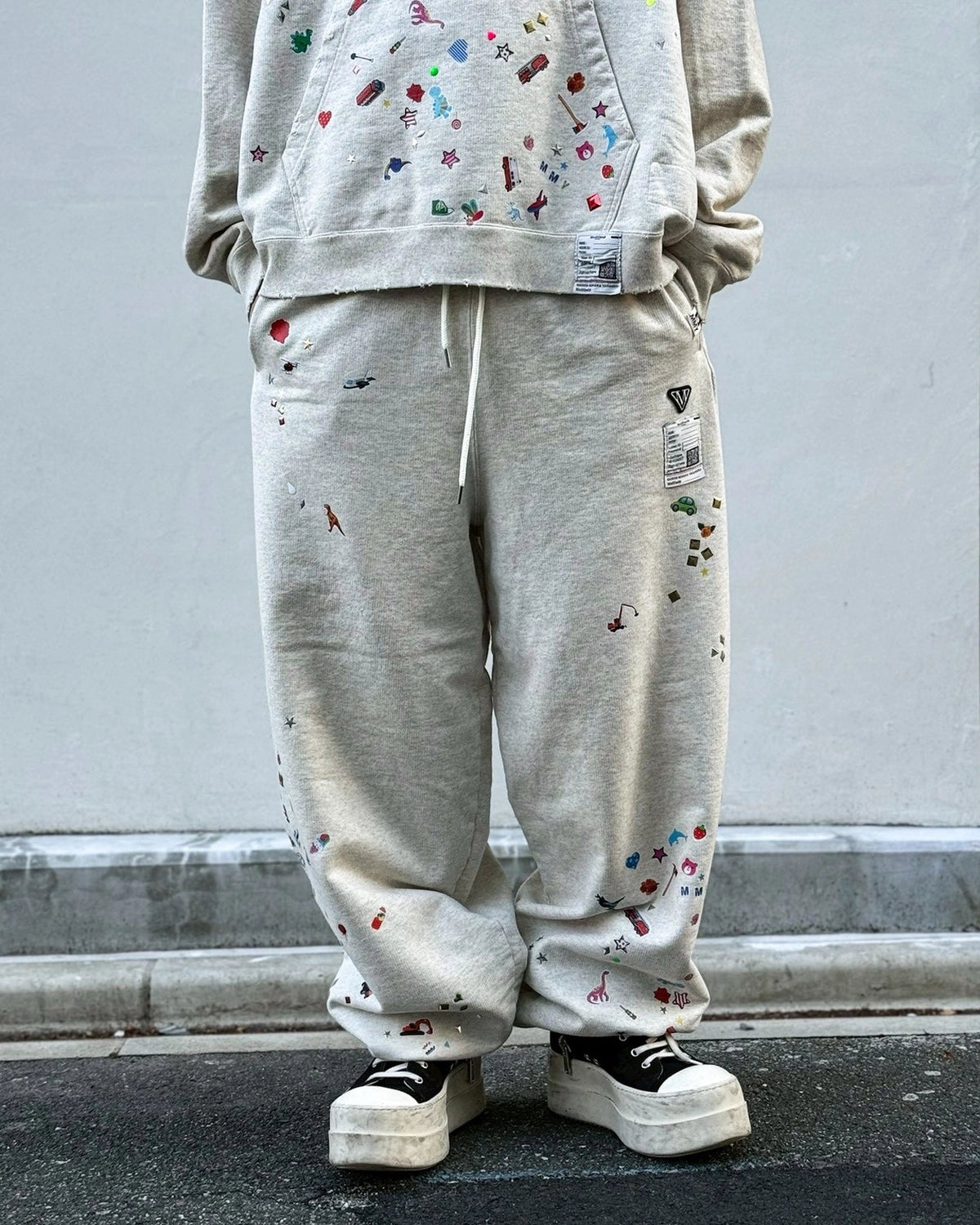 Maison MIHARA YASUHIRO / Kids Sticker Printed Sweat Pants (J16PT732)