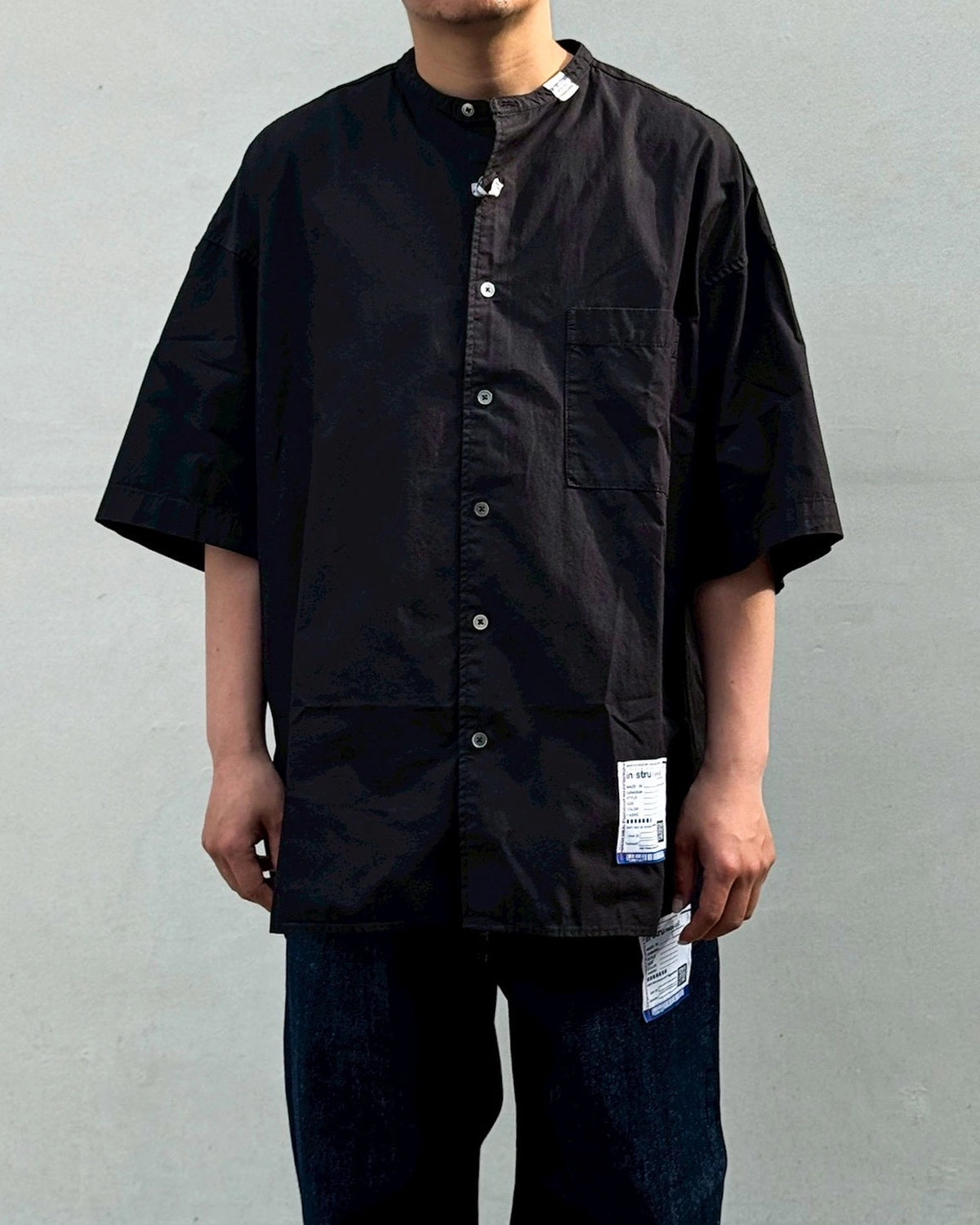 Maison MIHARA YASUHIRO in・stru(men-tal). / STAND COLLAR SS SHIRT (I12SH013)