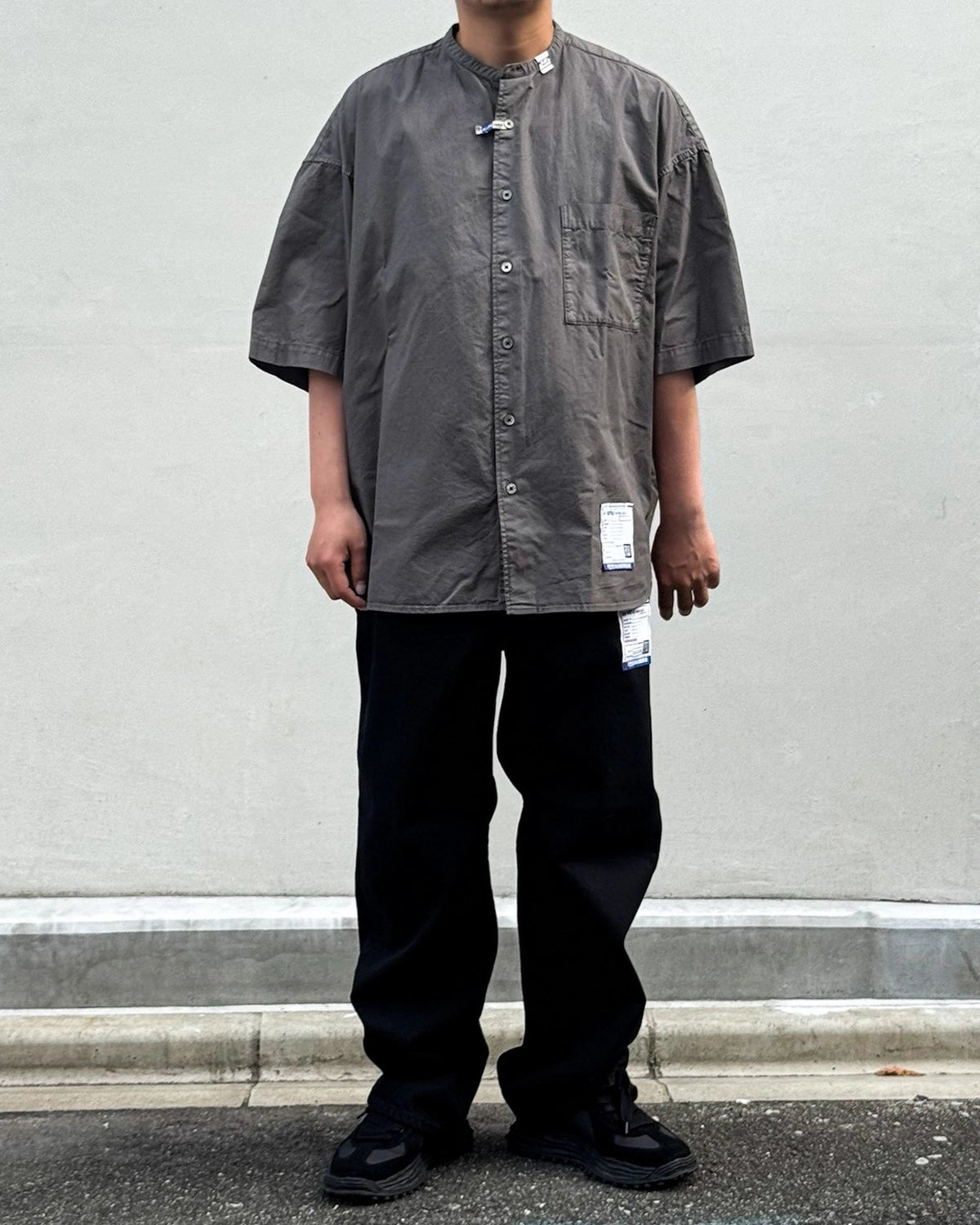 Maison MIHARA YASUHIRO in・stru(men-tal). / STAND COLLAR SS SHIRT (I12SH013)