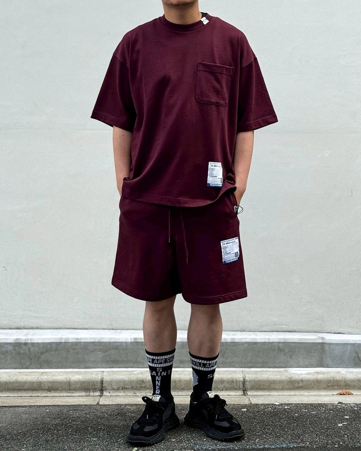 Maison MIHARA YASUHIRO in・stru(men-tal). / Heavy Weight Jersey Pocket T-shirt (I17TS537)