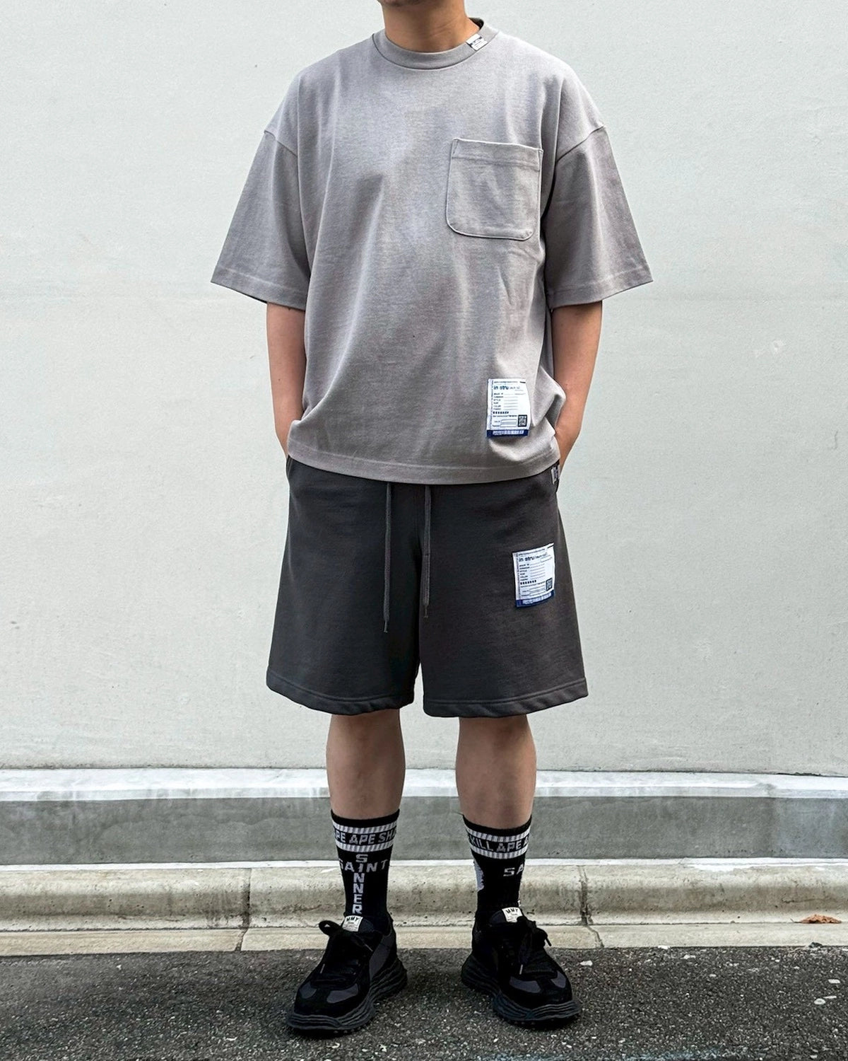 Maison MIHARA YASUHIRO in・stru(men-tal). / Heavy Weight Jersey Pocket T-shirt (I17TS537)