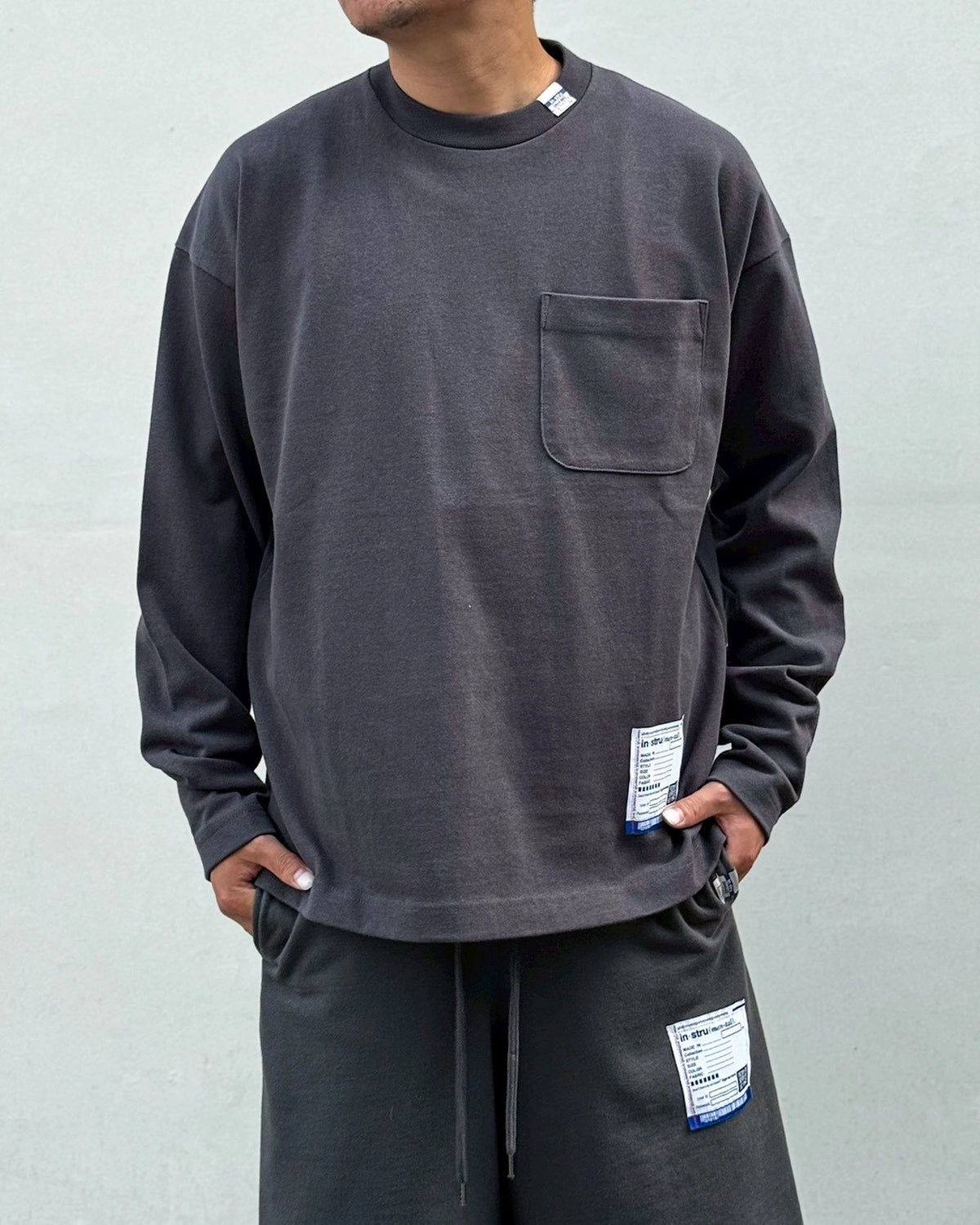 Maison MIHARA YASUHIRO in・stru(men-tal). / Heavy Weight Jersey Pocket Long-sleeve T-shirt (I17LT536)