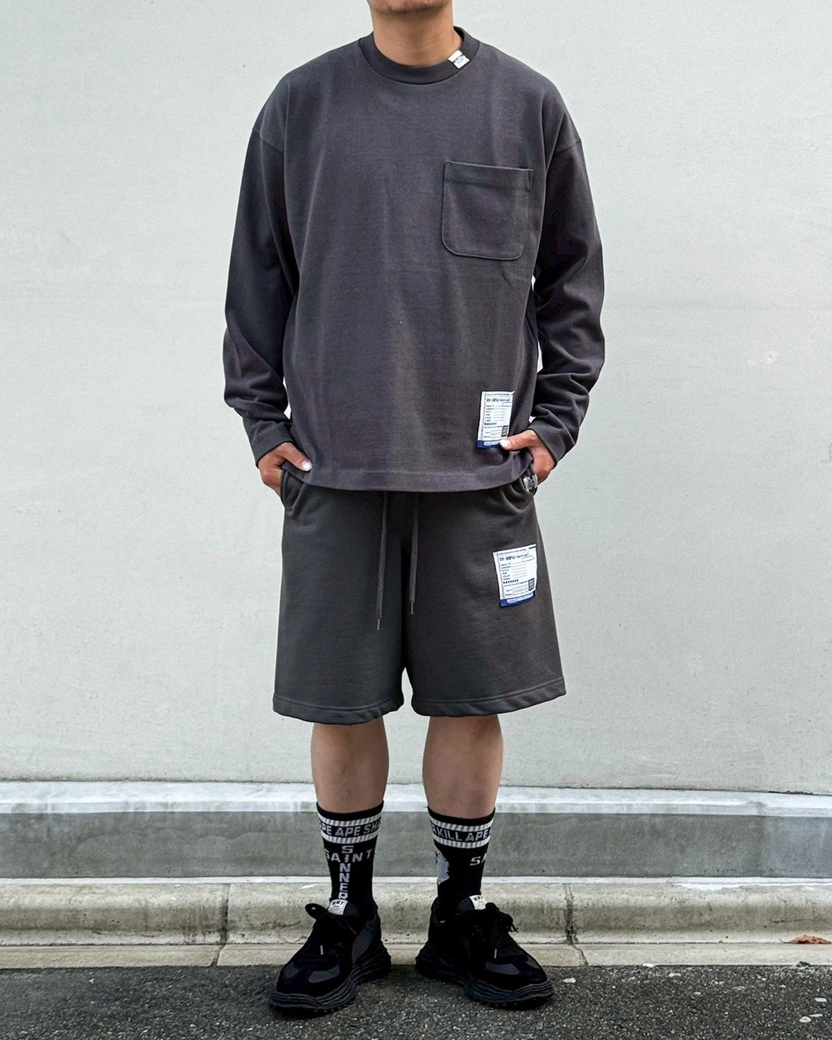 Maison MIHARA YASUHIRO in・stru(men-tal). / Heavy Weight Jersey Pocket Long-sleeve T-shirt (I17LT536)