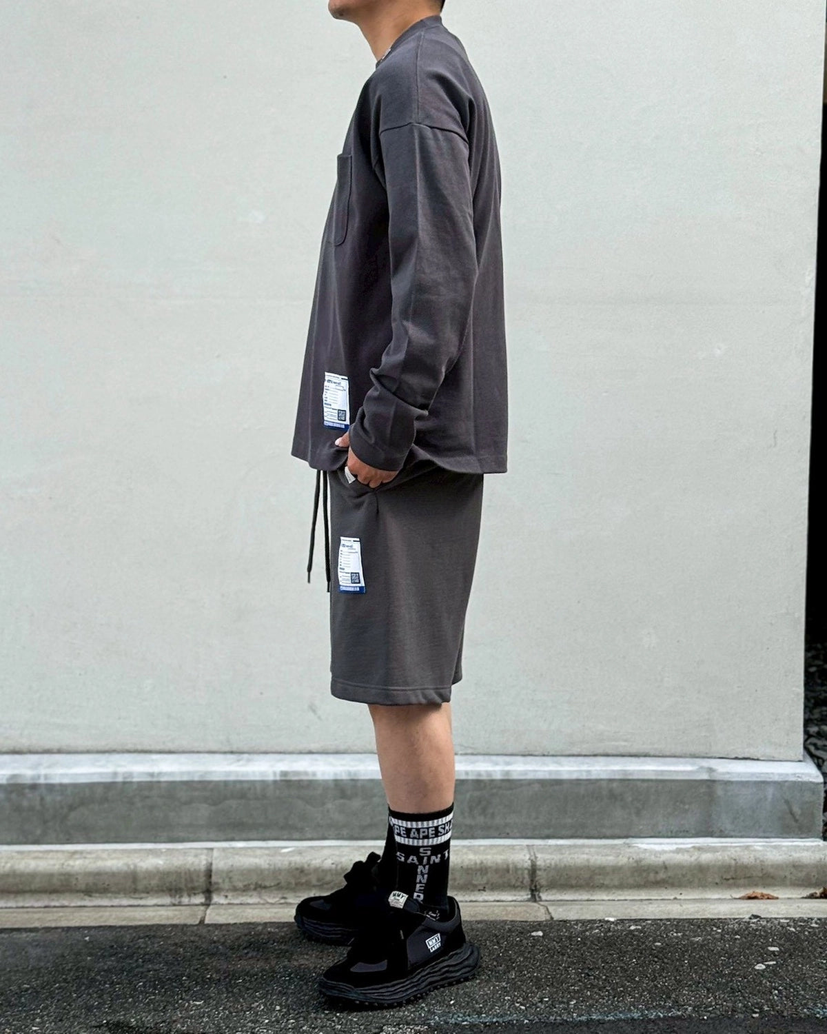 Maison MIHARA YASUHIRO in・stru(men-tal). / Heavy Weight Jersey Pocket Long-sleeve T-shirt (I17LT536)