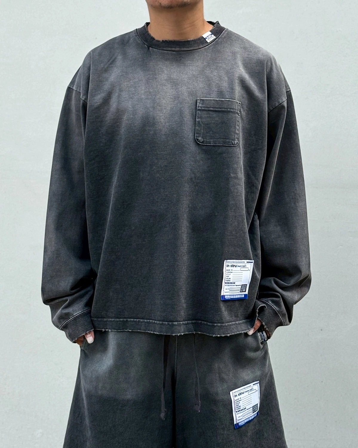 Maison MIHARA YASUHIRO in・stru(men-tal). / Sun Faded Like Distressed Long Sleeve T-Shirt (I17LT525)
