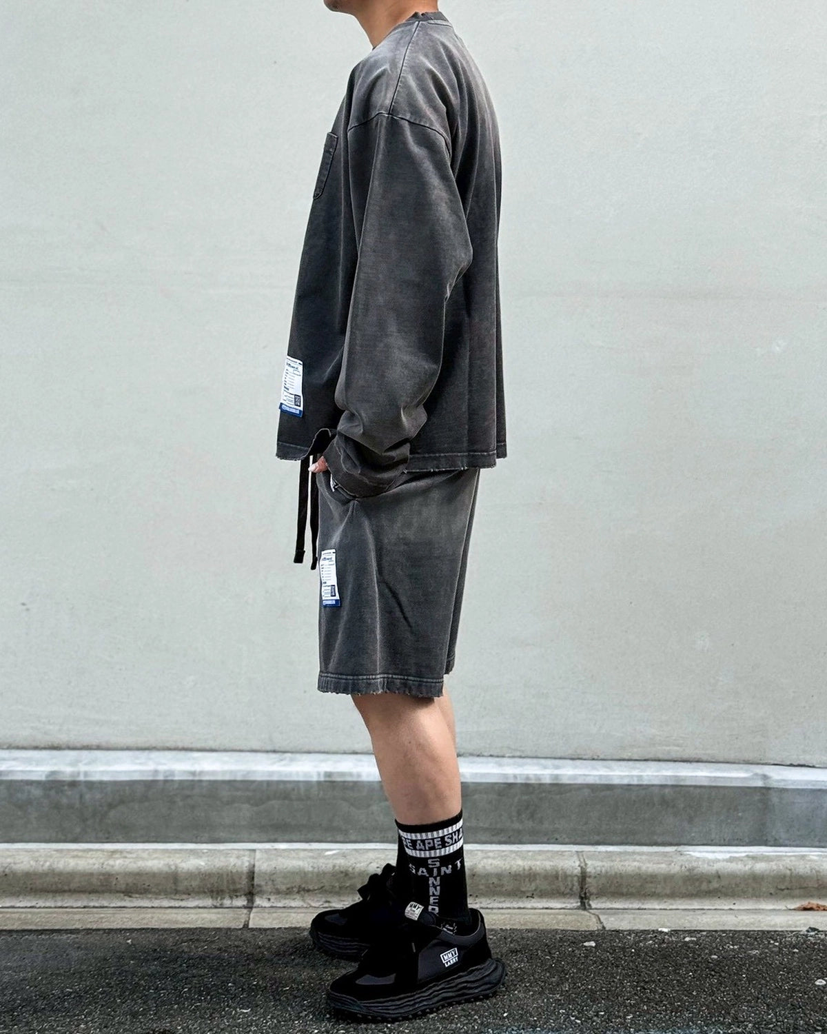 Maison MIHARA YASUHIRO in・stru(men-tal). / Sun Faded Like Distressed Long Sleeve T-Shirt (I17LT525)