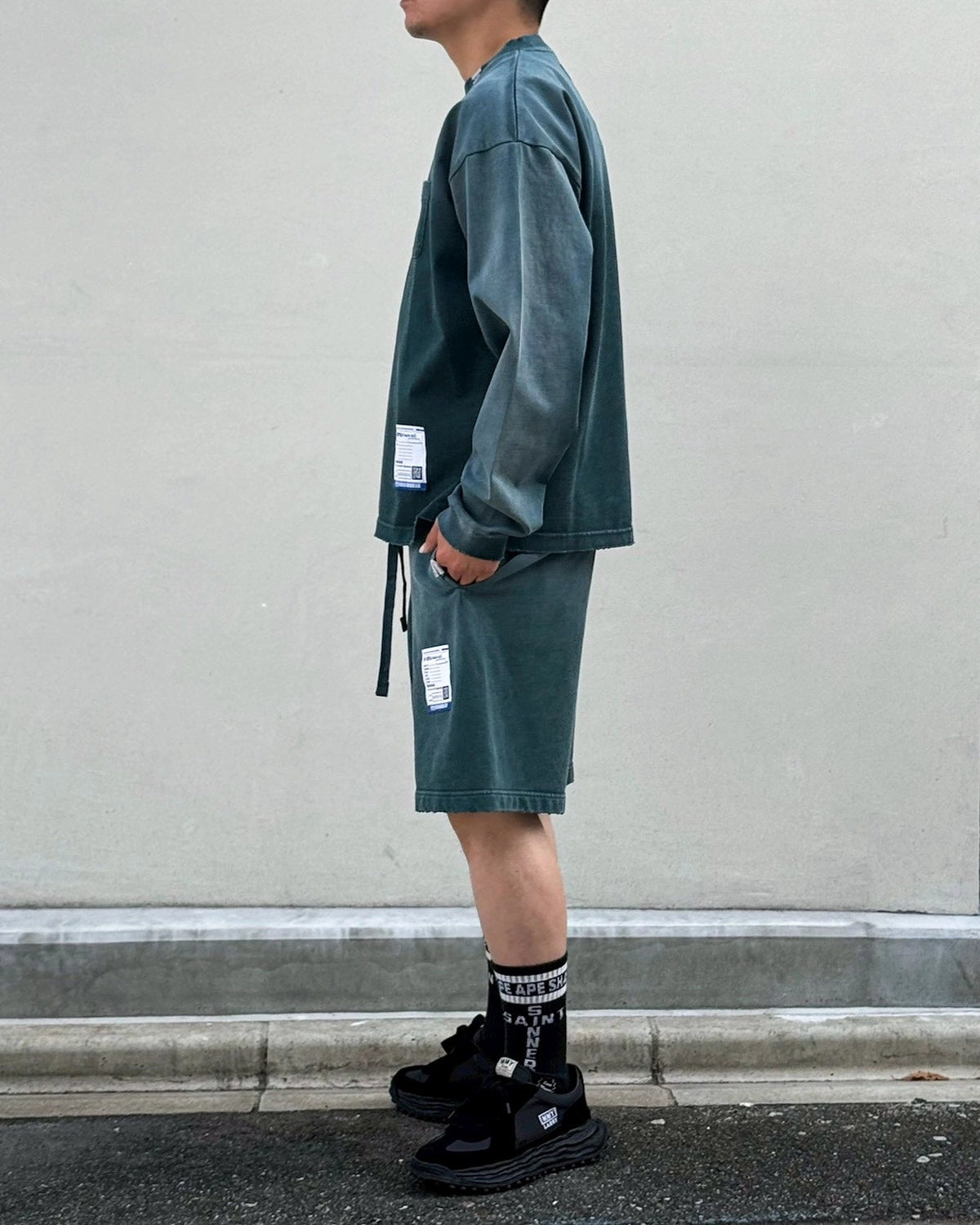 Maison MIHARA YASUHIRO in・stru(men-tal). / Sun Faded Like Distressed Long Sleeve T-Shirt (I17LT525)