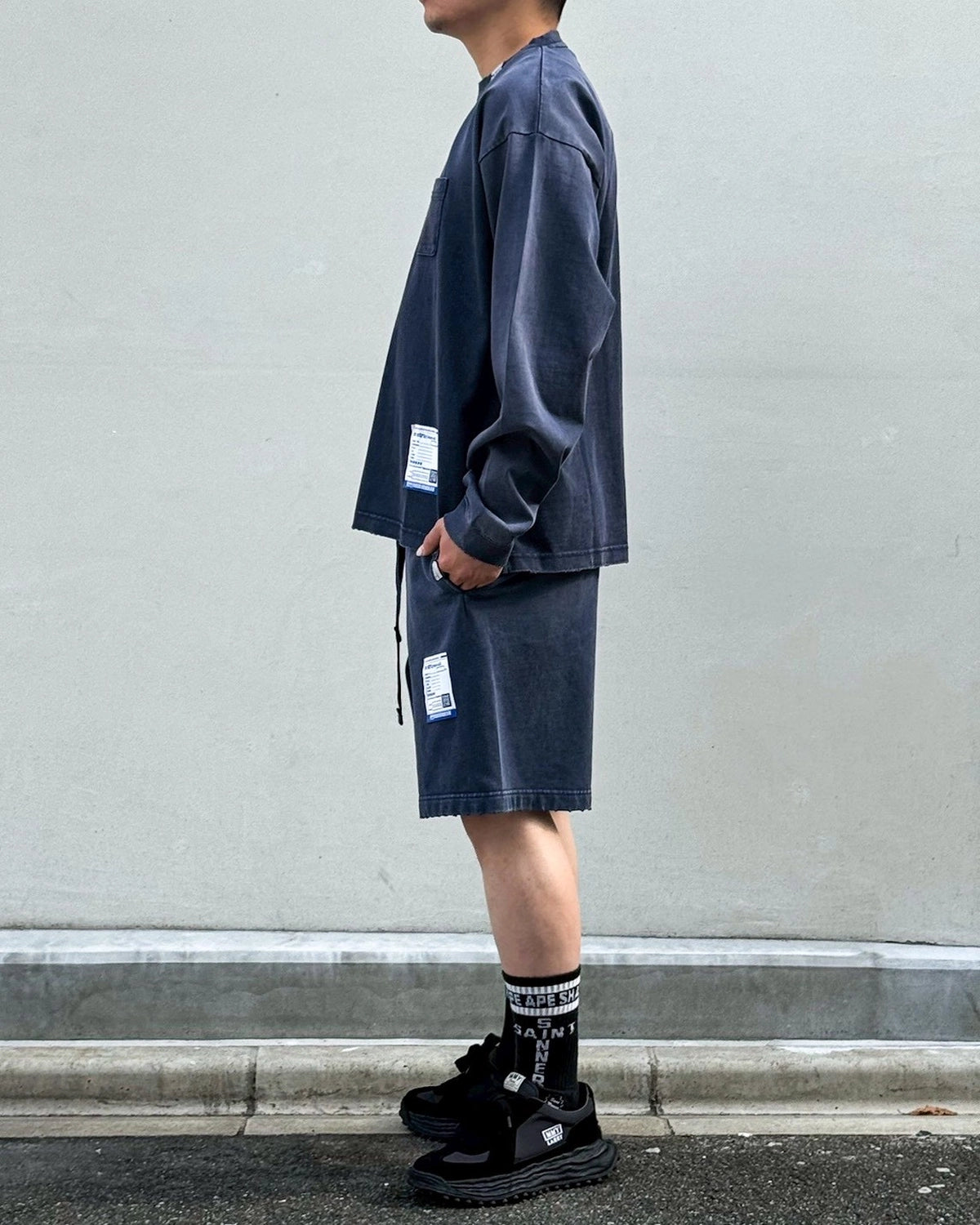 Maison MIHARA YASUHIRO in・stru(men-tal). / Sun Faded Like Distressed Long Sleeve T-Shirt (I17LT525)