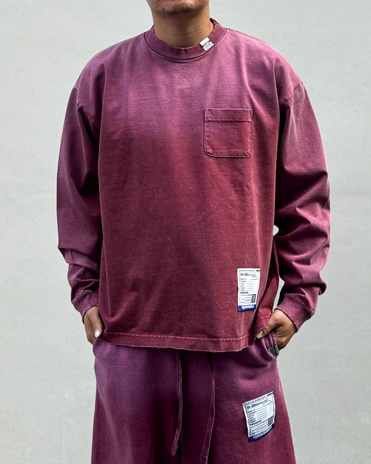 Maison MIHARA YASUHIRO in・stru(men-tal). / Sun Faded Like Distressed Long Sleeve T-Shirt (I17LT525)